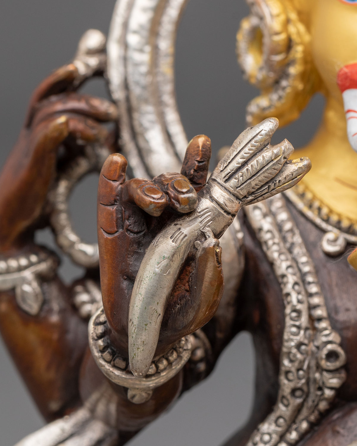 God Ganesh Statue | Oxidized Figurine with Silver Plating