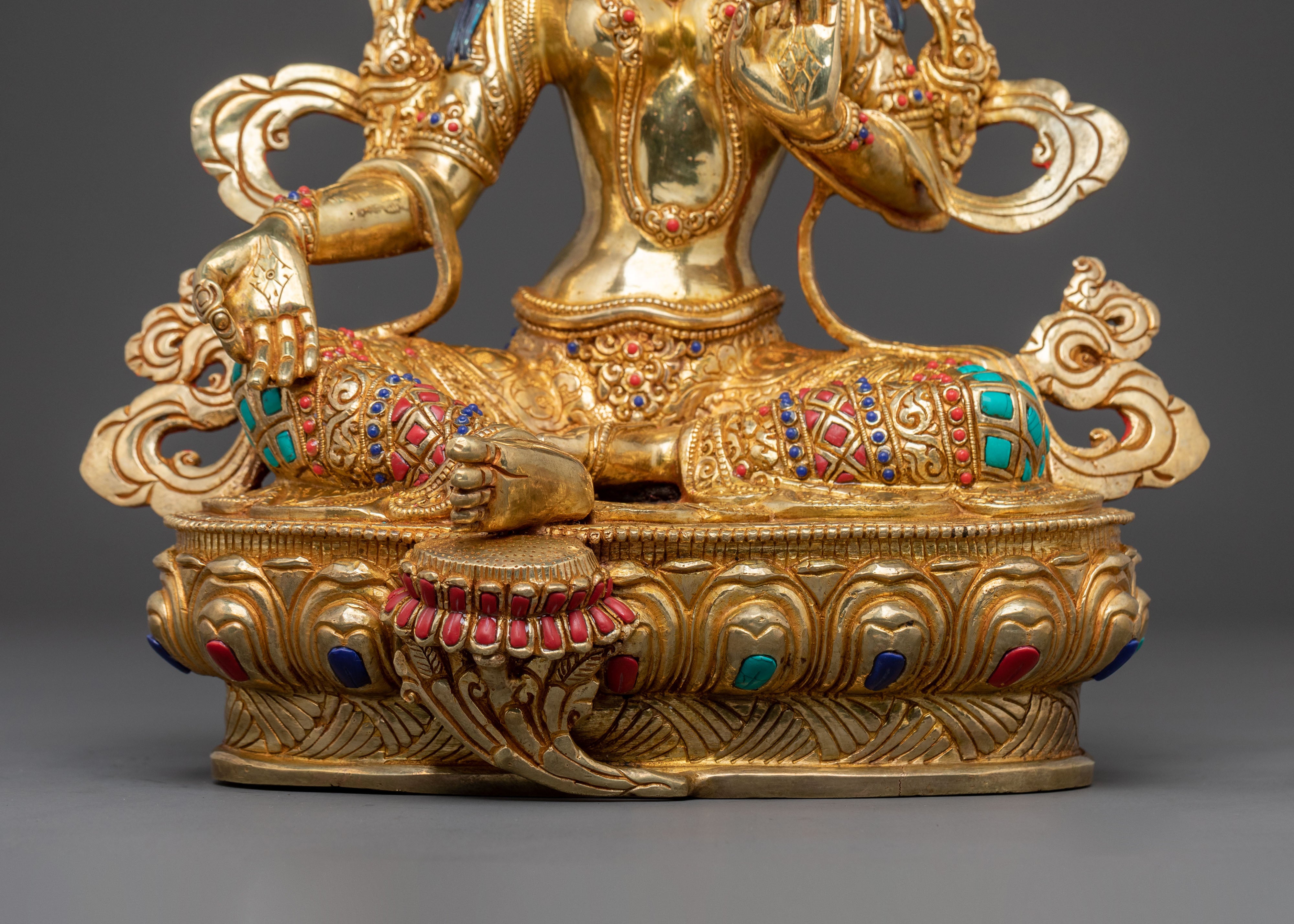Handcrafted Green Tara Statue | Home Decor