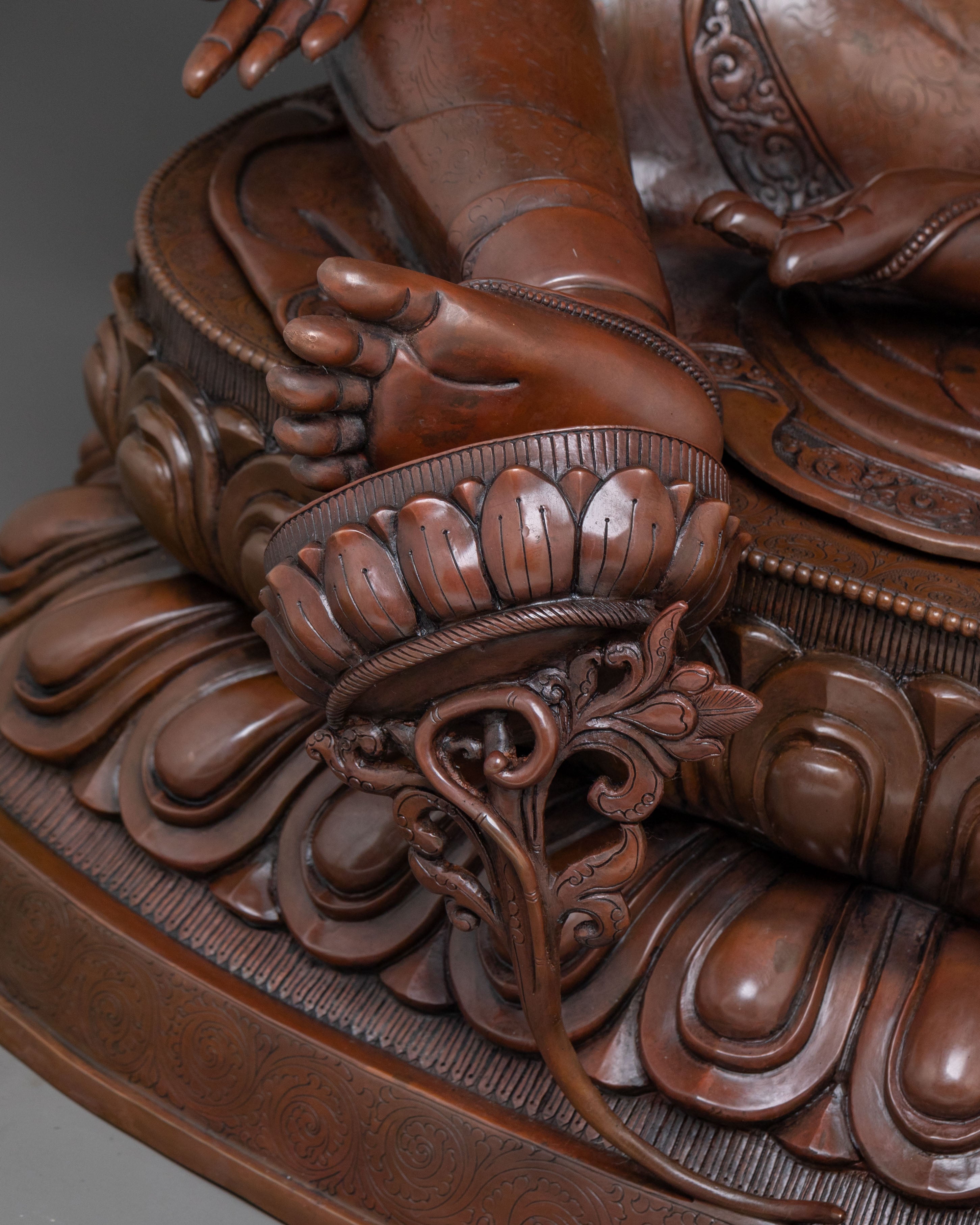 Green Tara Statue Savior of All - Oxidized Copper Serenity