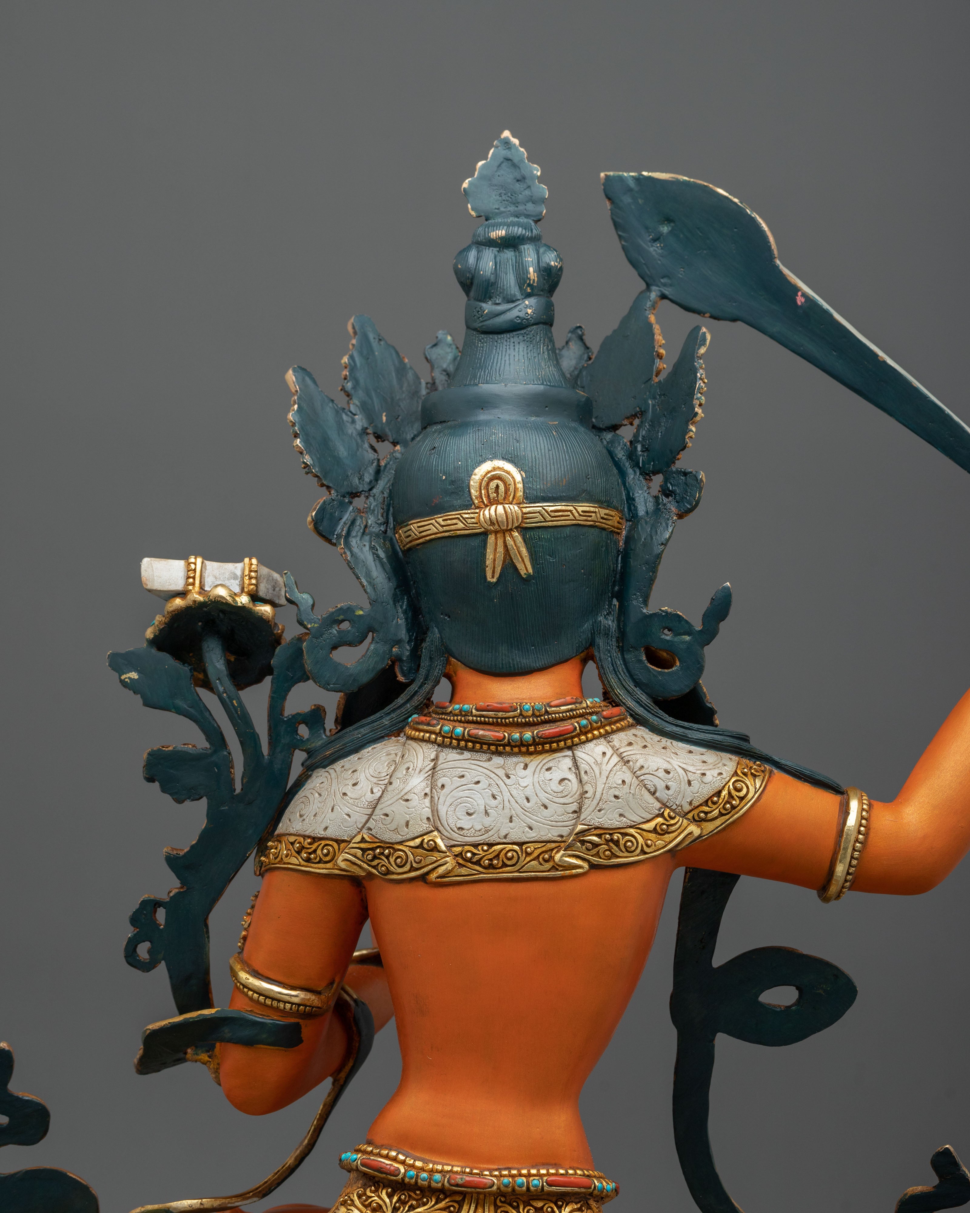 Manjushri Statue with 24K Gold Gilding | Made in Nepal