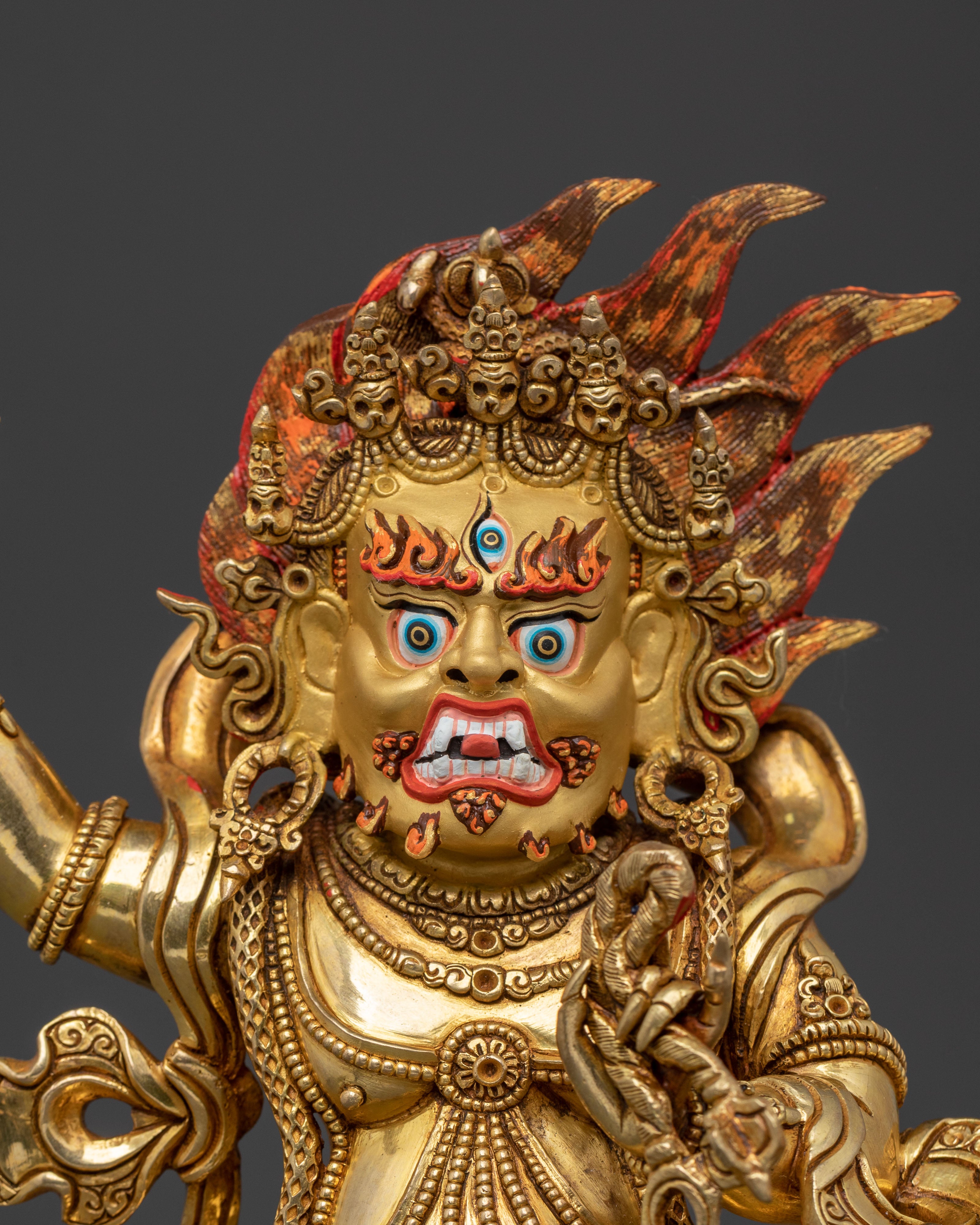 Vajrapani Wrathful Deity Sculpture | Protection and Strength Statue