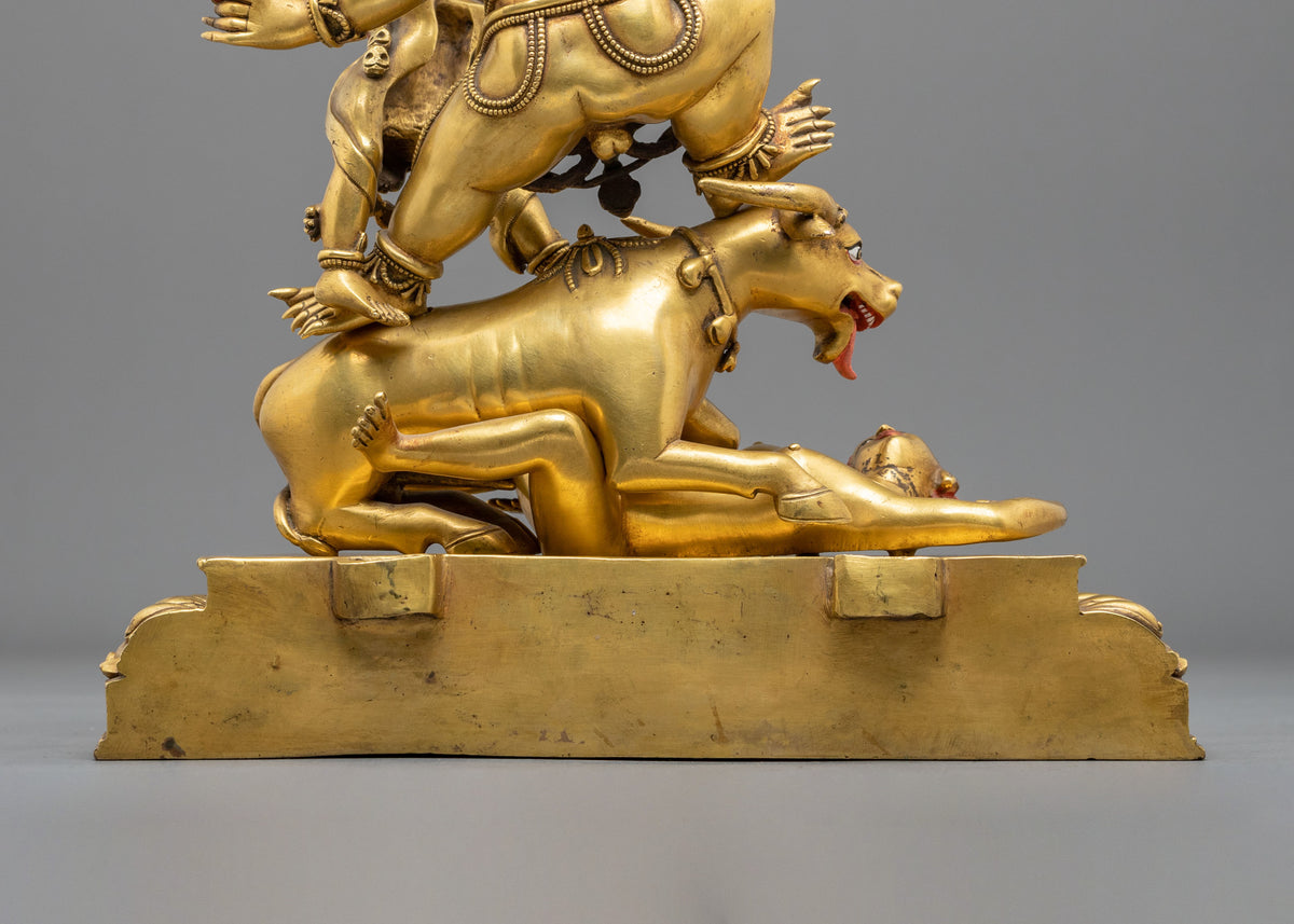 Yama Dharmaraja Sculpture | Tibetan Protector Figurine