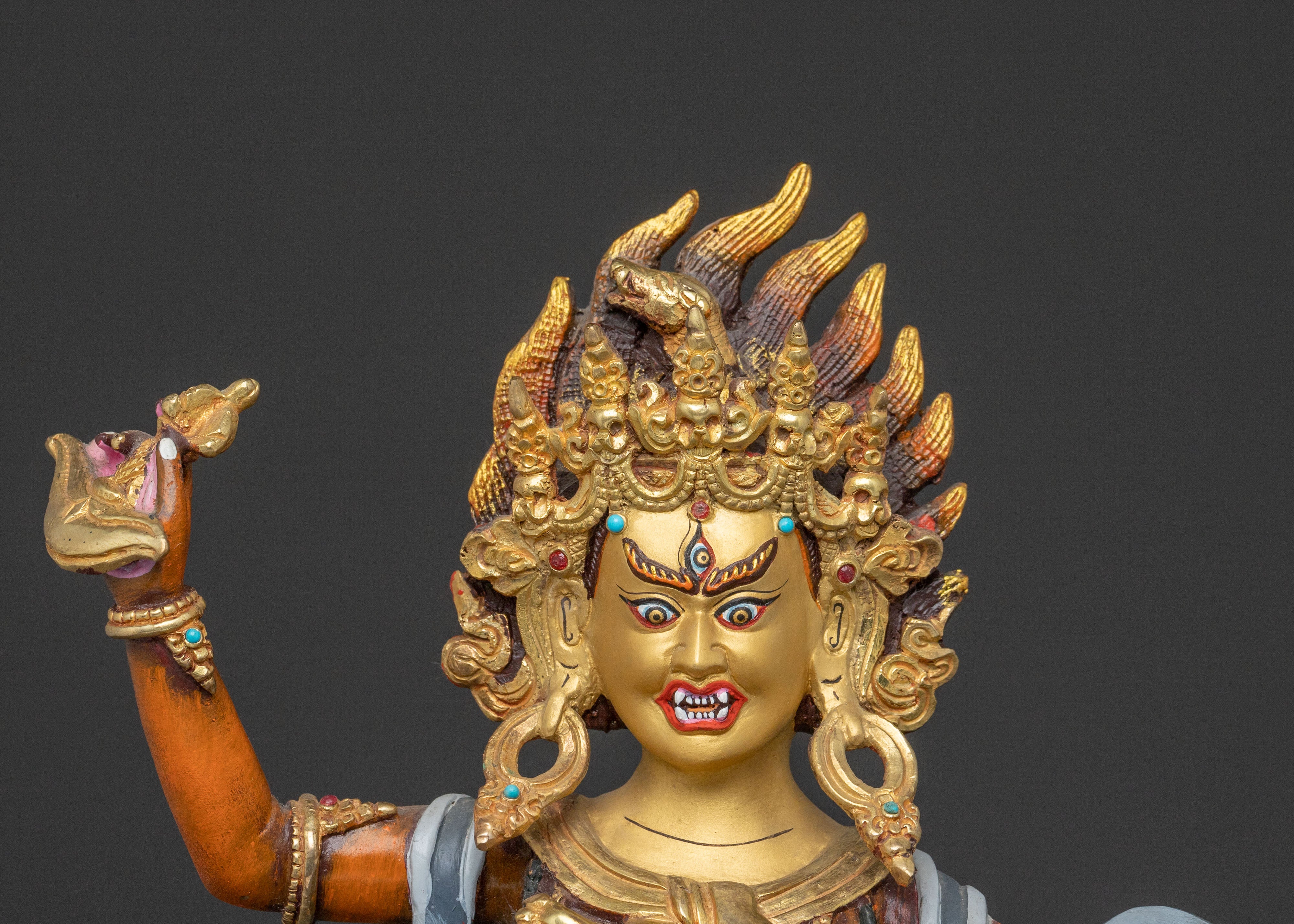 Troma Nagmo Fierce Statue | Black Wrathful Mother