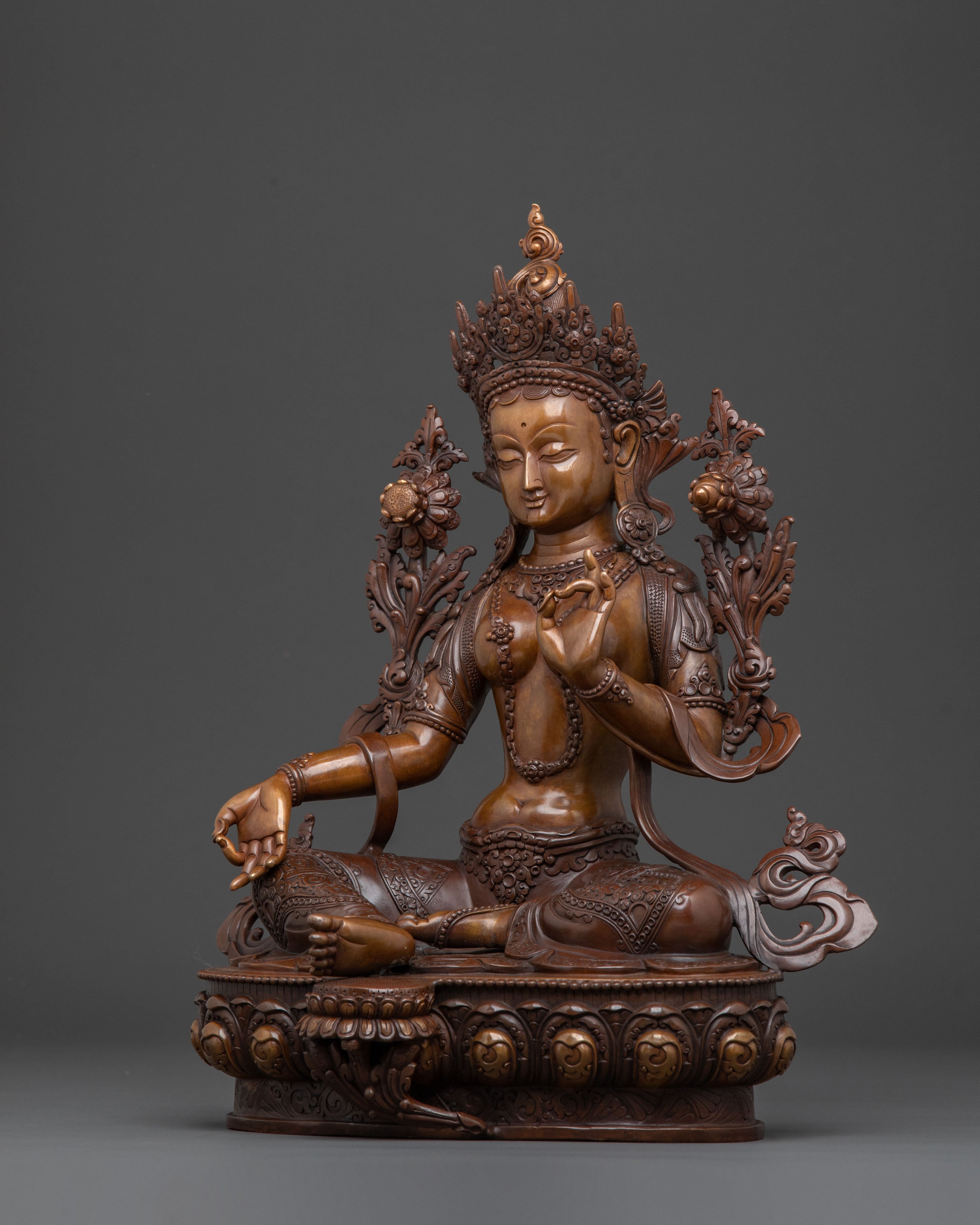Green Tara Swift Blessing Statue | Goddess of Compassion & Protection