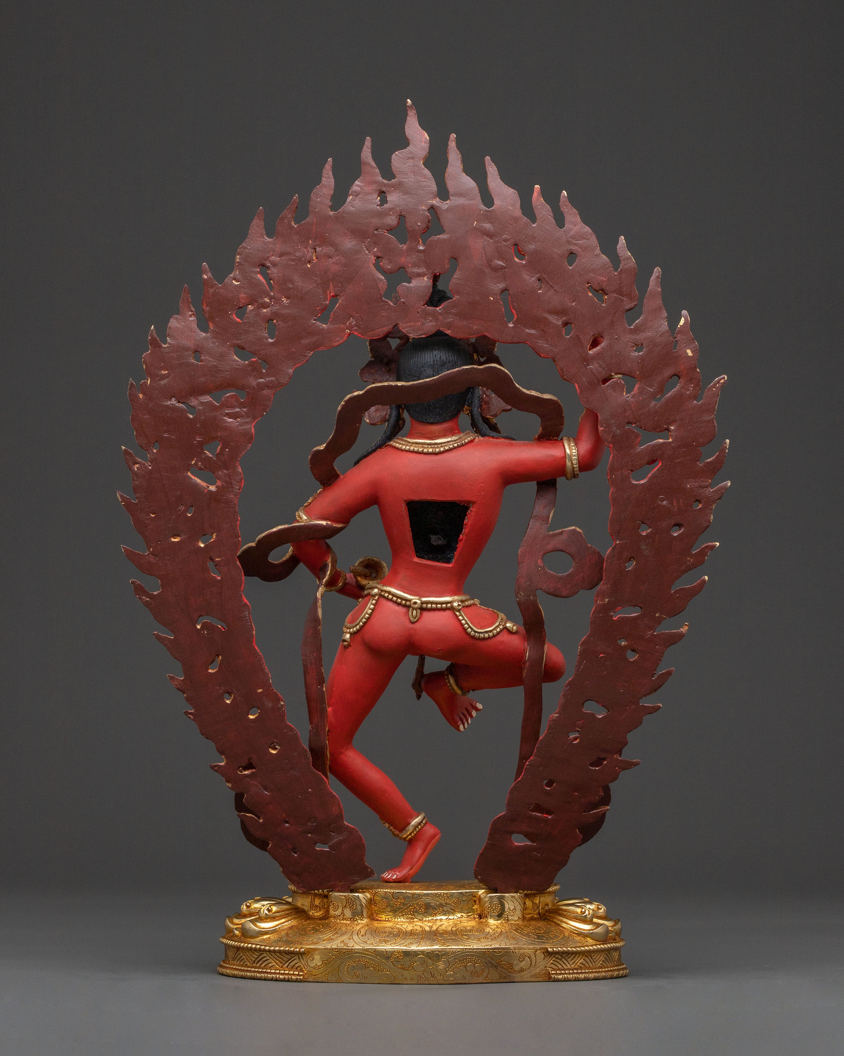 Divine Statue of Machig Labdron – Hand-Gilded Copper Statue