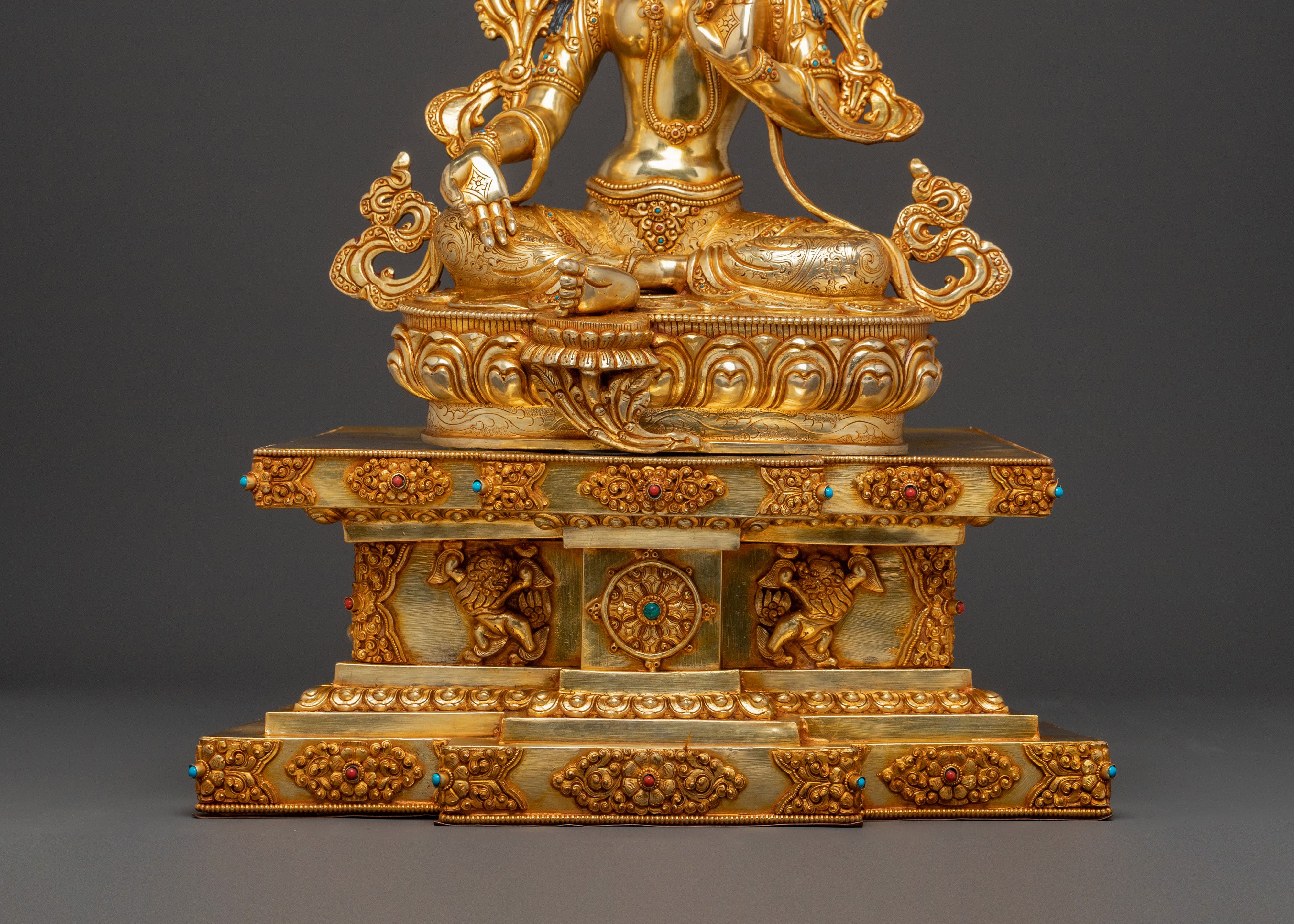 21 Tara Golden Statue Set | Handcrafted Devotion