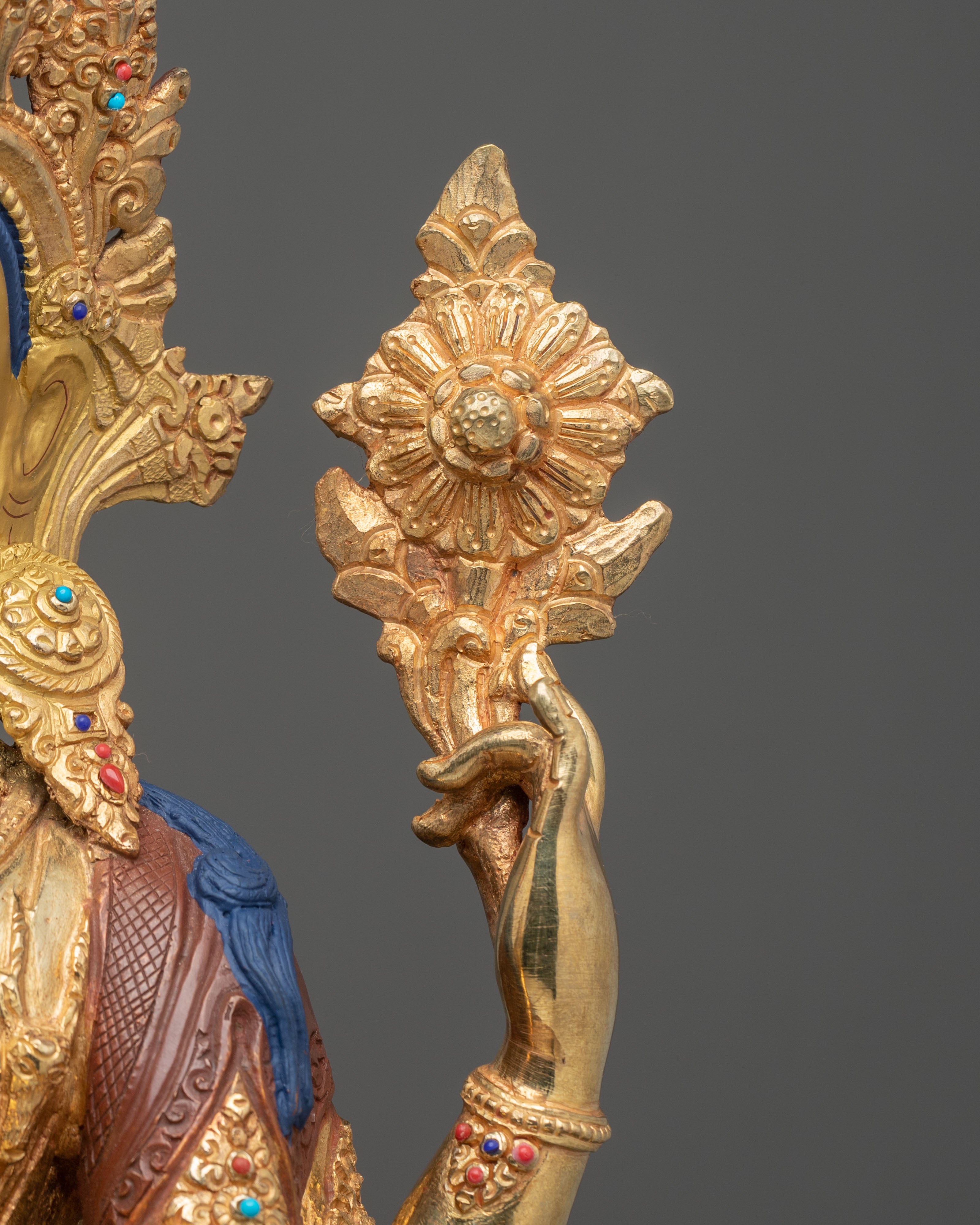 24k Gold-Coated Chenrezig Statue | Handcrafted in Nepal