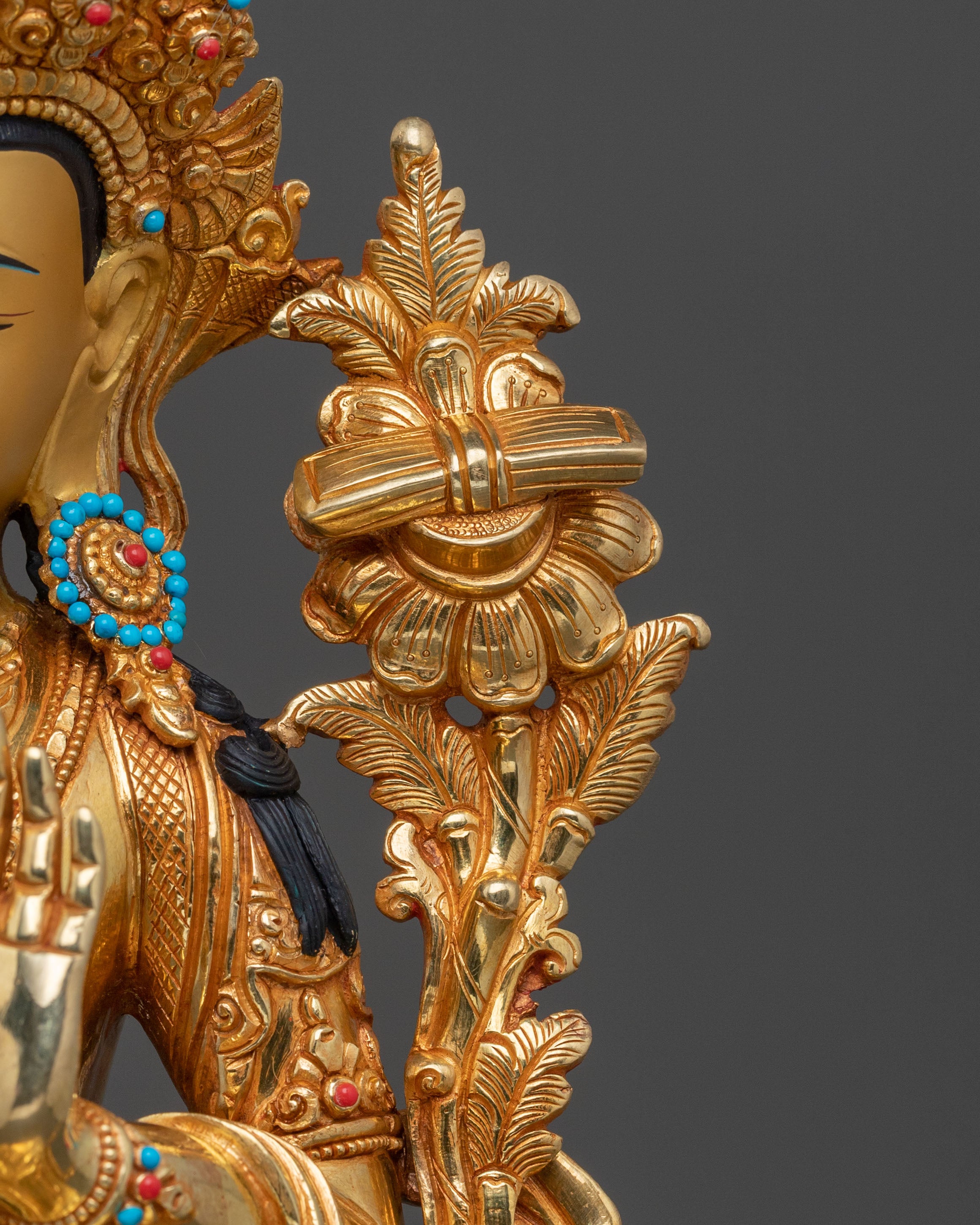 Sacred Manjushri Statue for Meditation | Buddhist Altar Sculpture