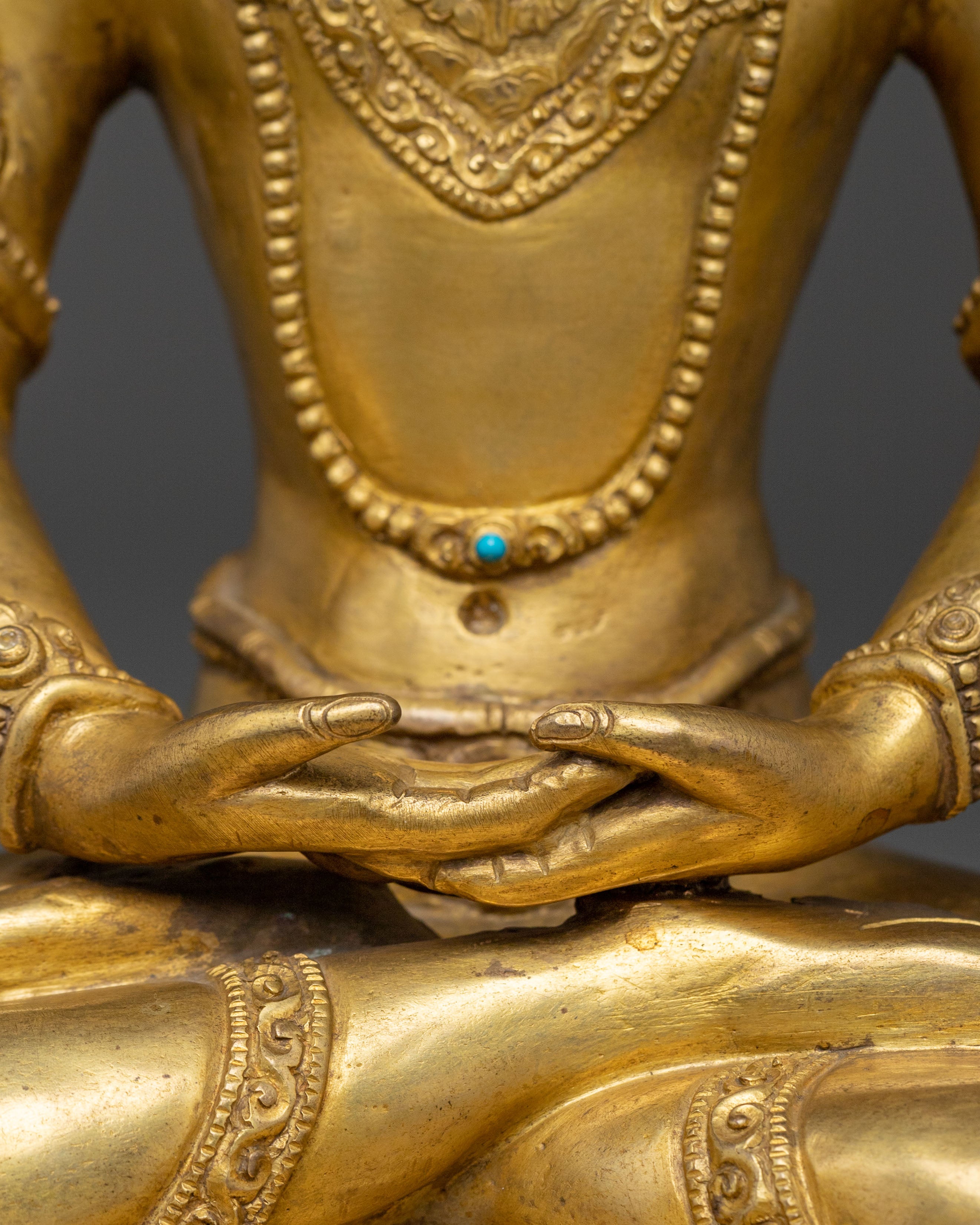 Handcrafted Crown Amitabha Buddha Statue | Boundless Compassion