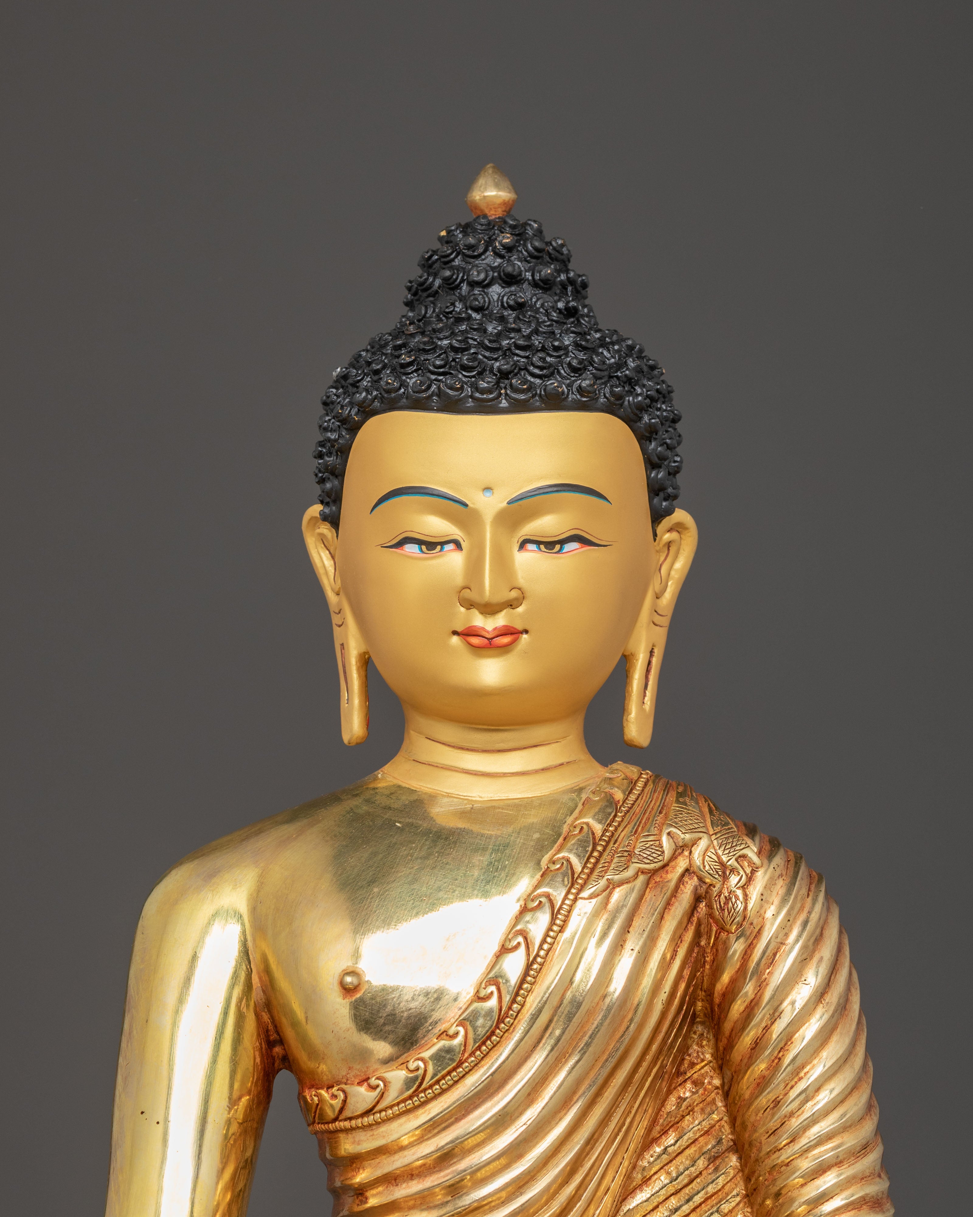Handmade Copper Shakyamuni Buddha Sculpture | Gautama Buddha Statue