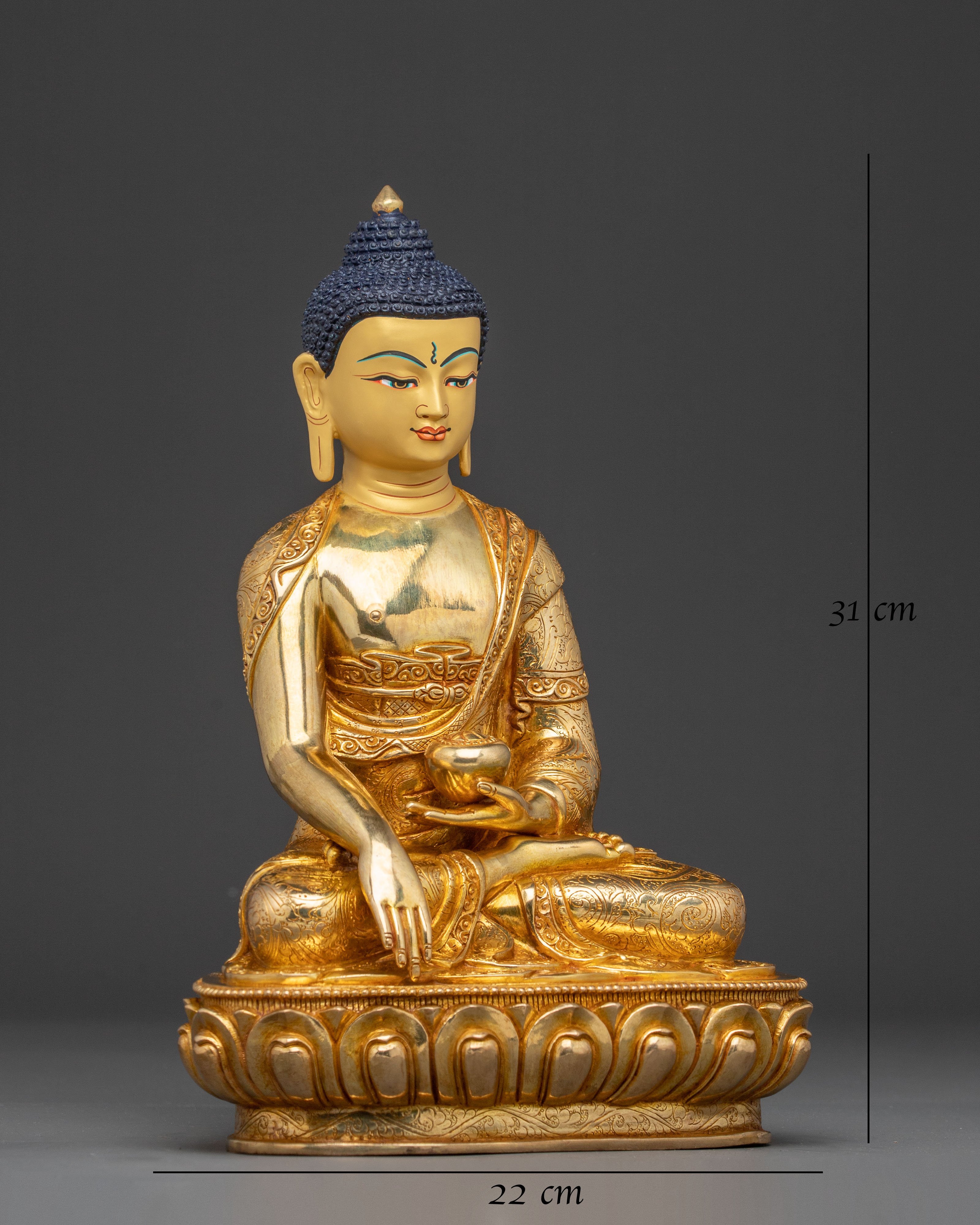 Buddha Shakyamuni Golden Sacred Statue