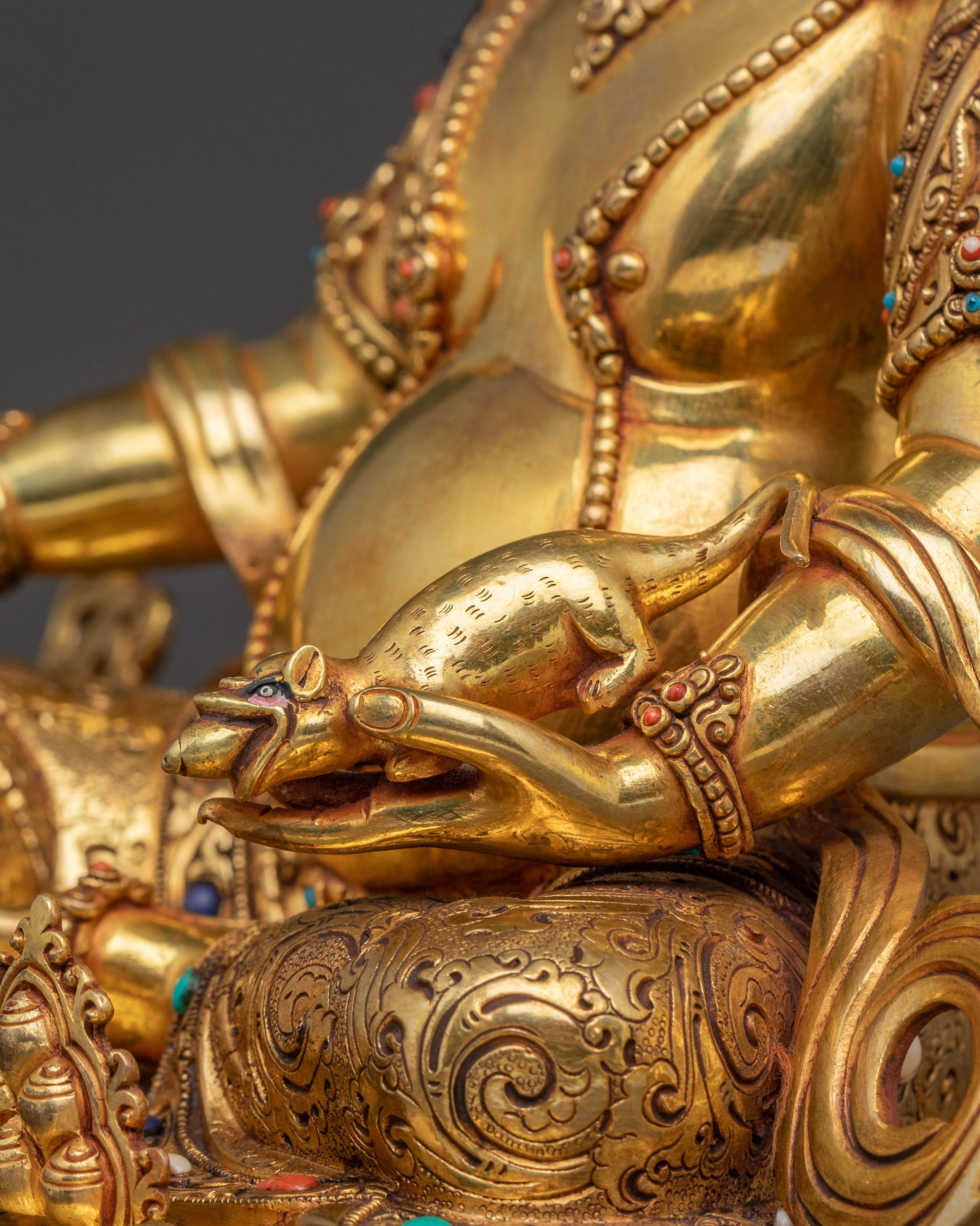 Golden Dzambhala Sacred Statue