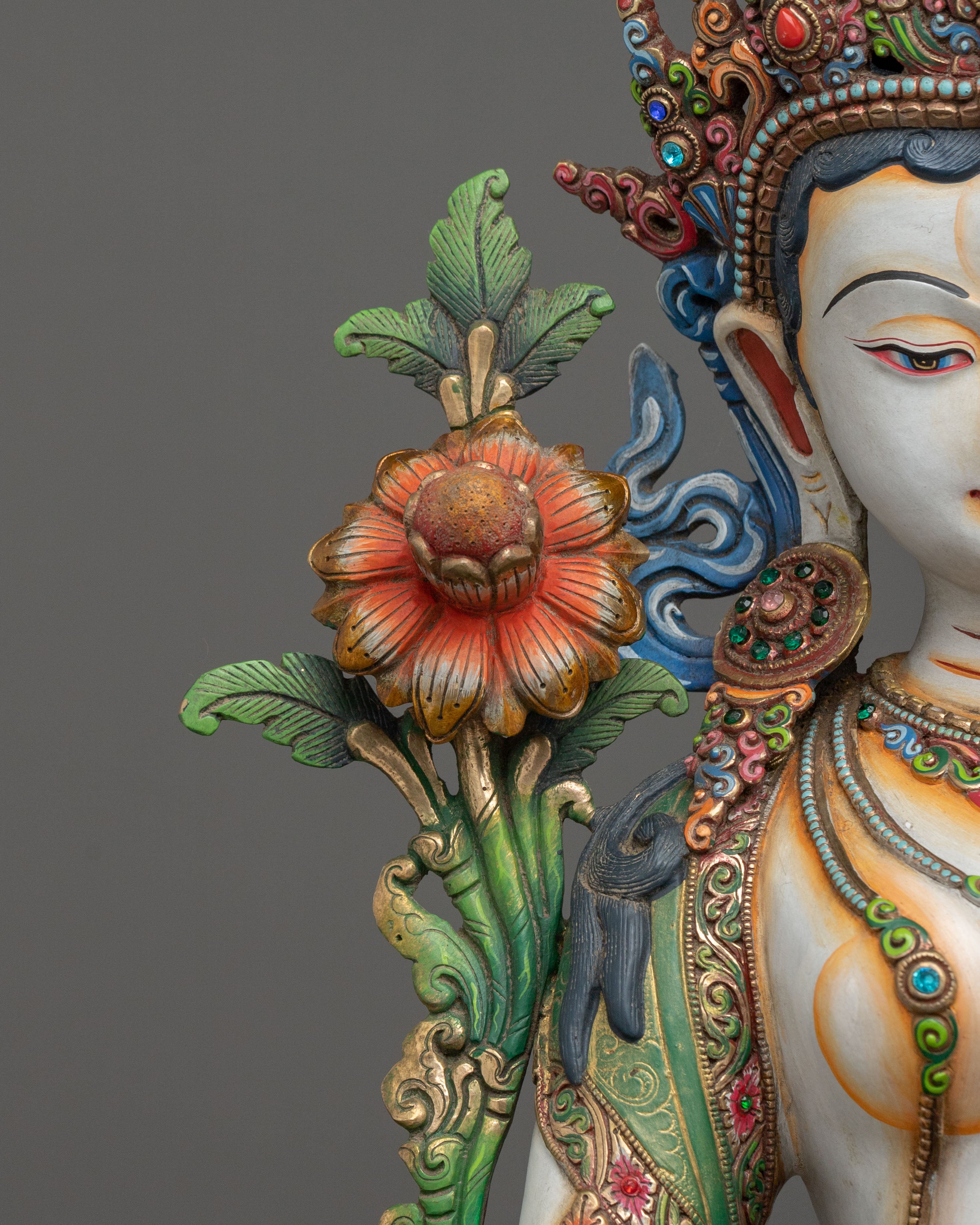 White Tara Compassion Goddess Sculpture | Buddhist Decor