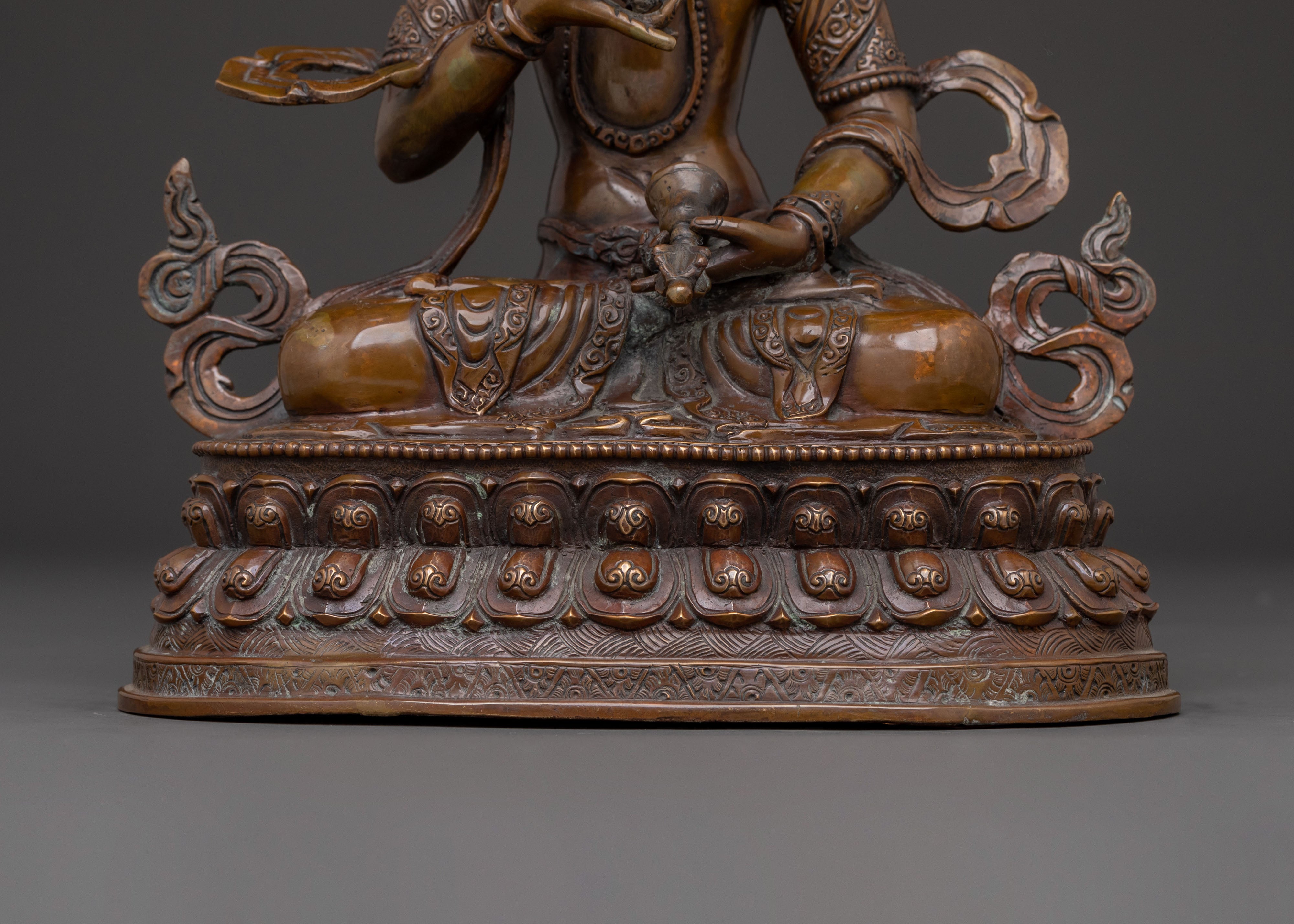 Vajrasattva Spiritual Statue | Oxidized Copper Figure
