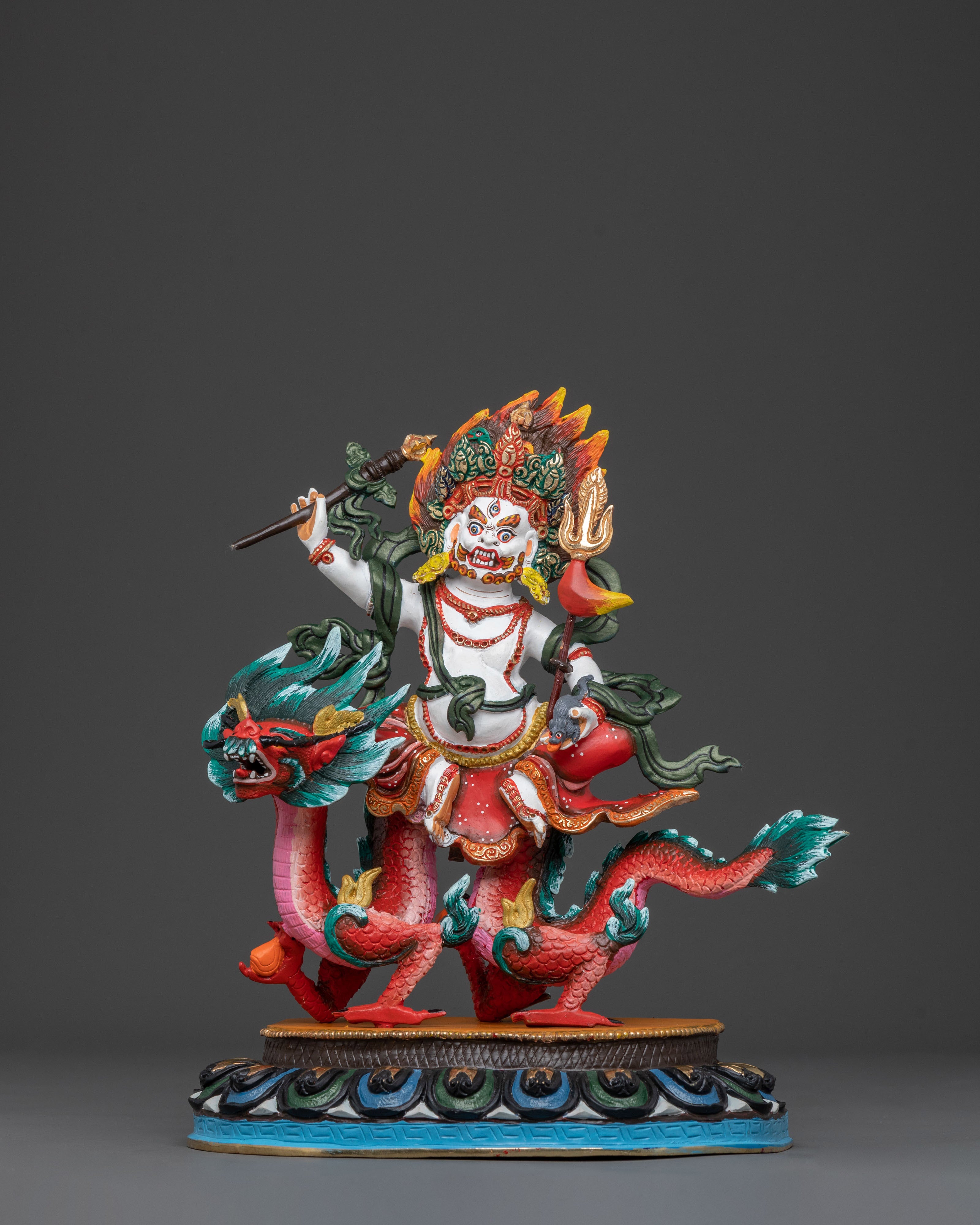 White Dzambhala Statue | Buddhist Wealth Deity