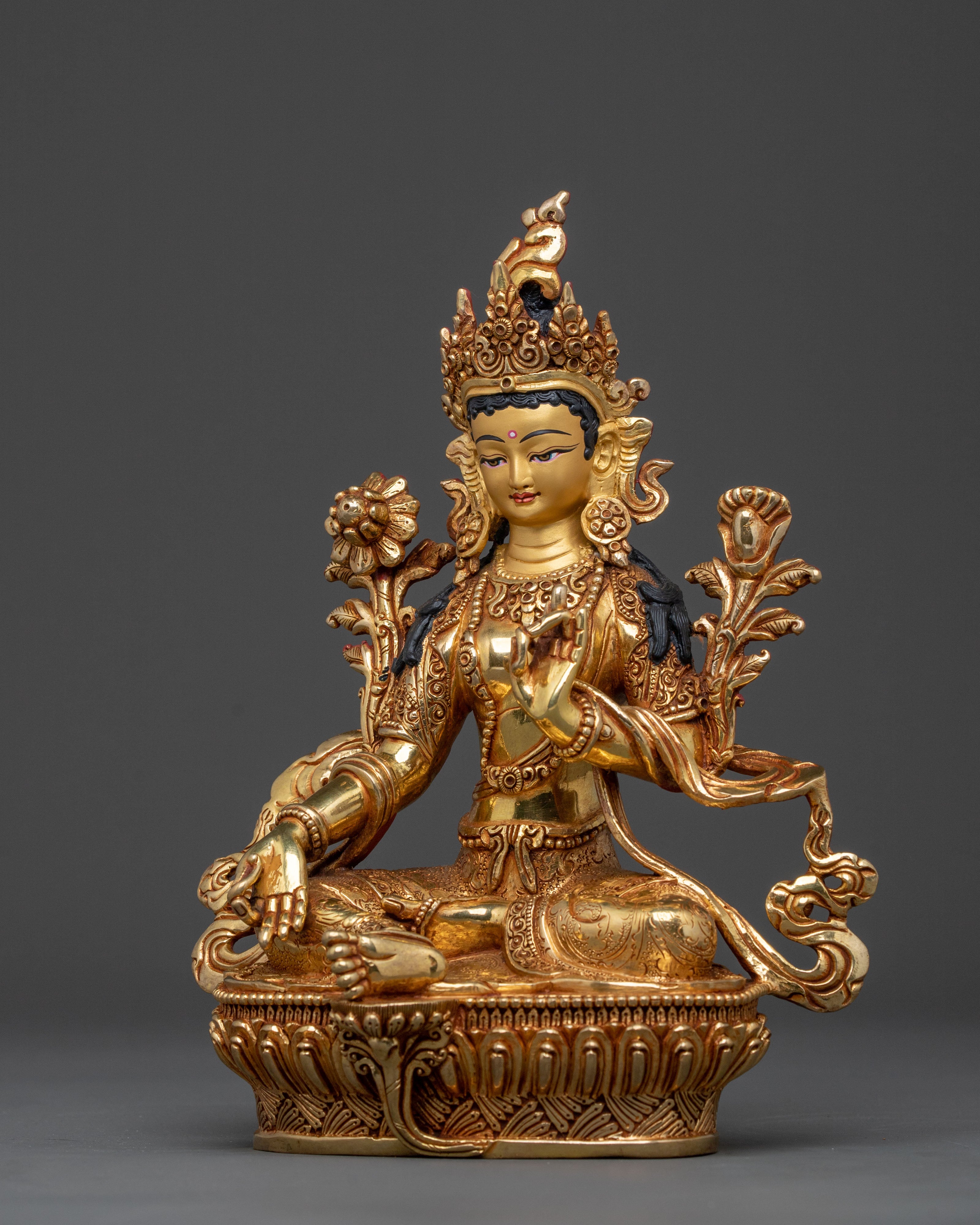Green Tara Statue | Sacred Feminine Protector