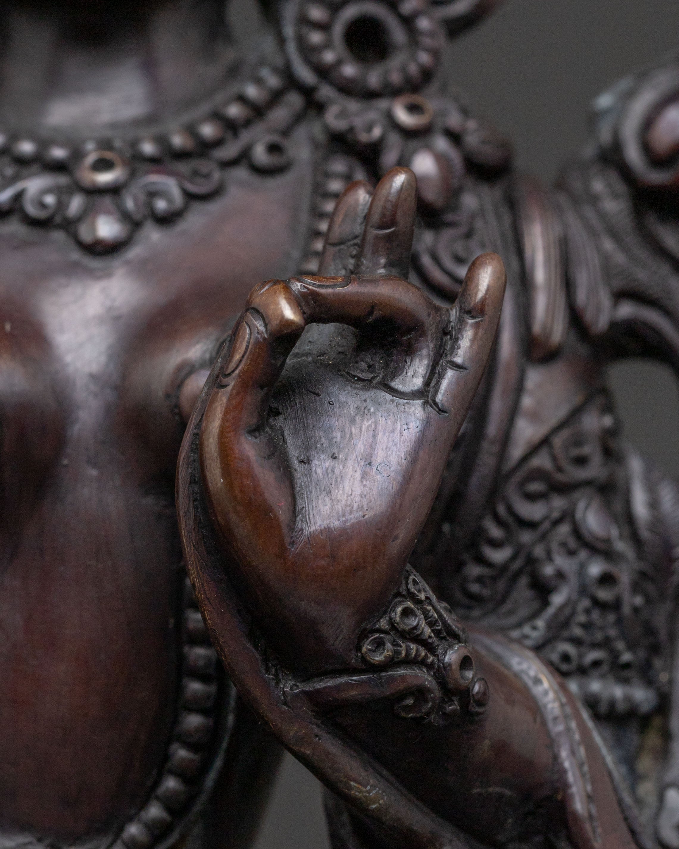 Green Tara Statue | Handcrafted Oxidized Copper Art
