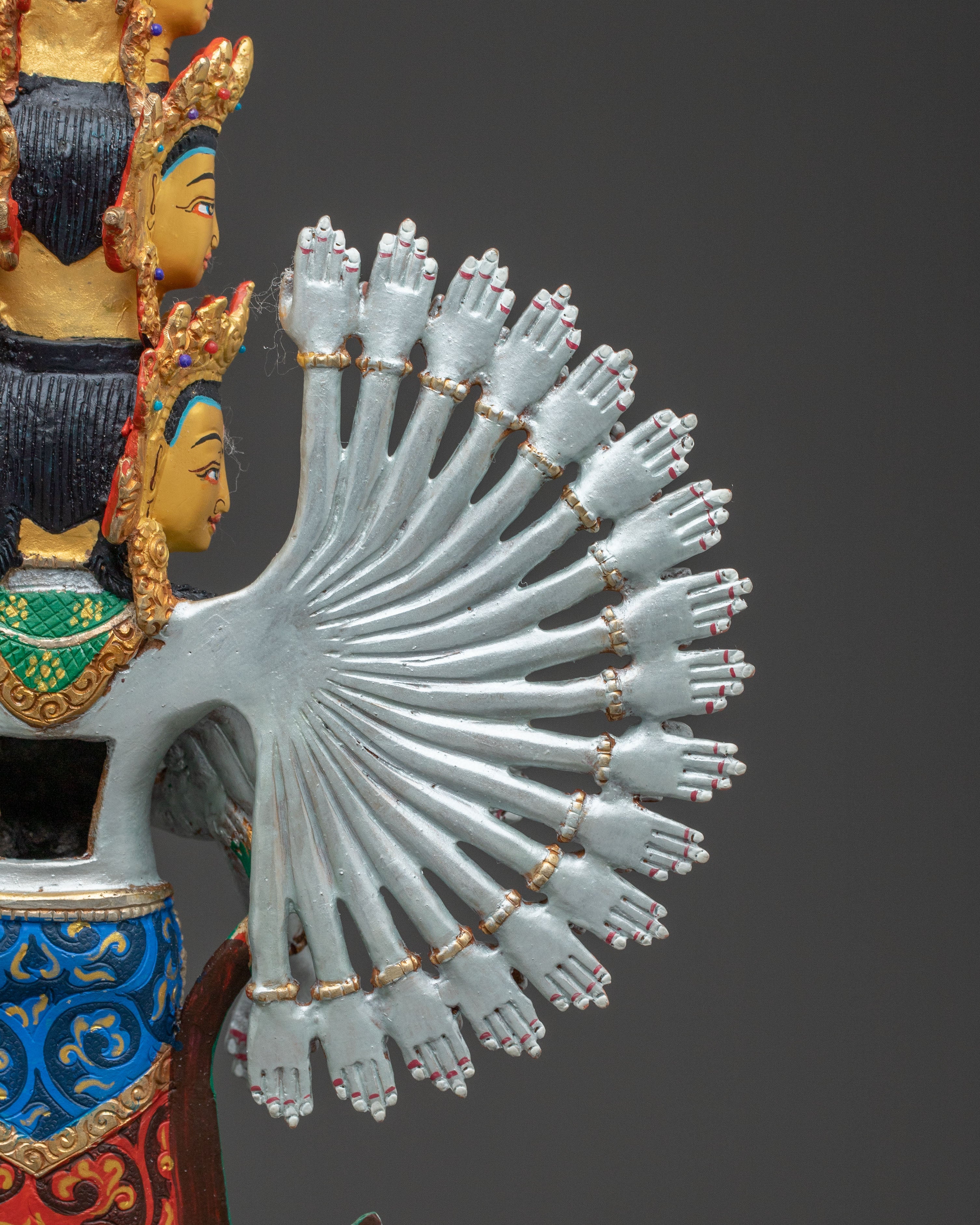 Statue of 1000 Armed Chenrezig | Handcrafted Figure