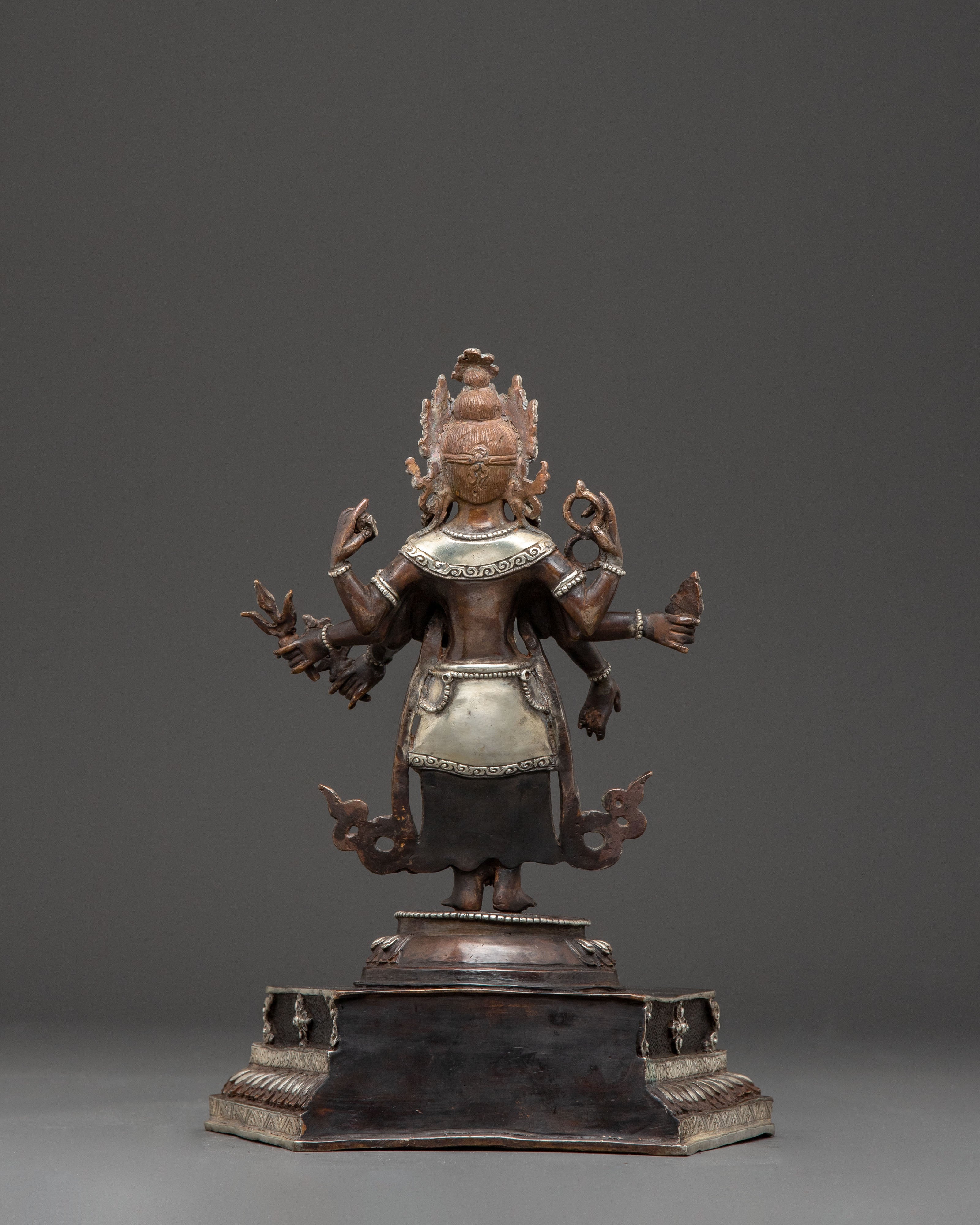 Traditional Oxidized Copper Body Statue of Lokeshwor | Lord of Compassion