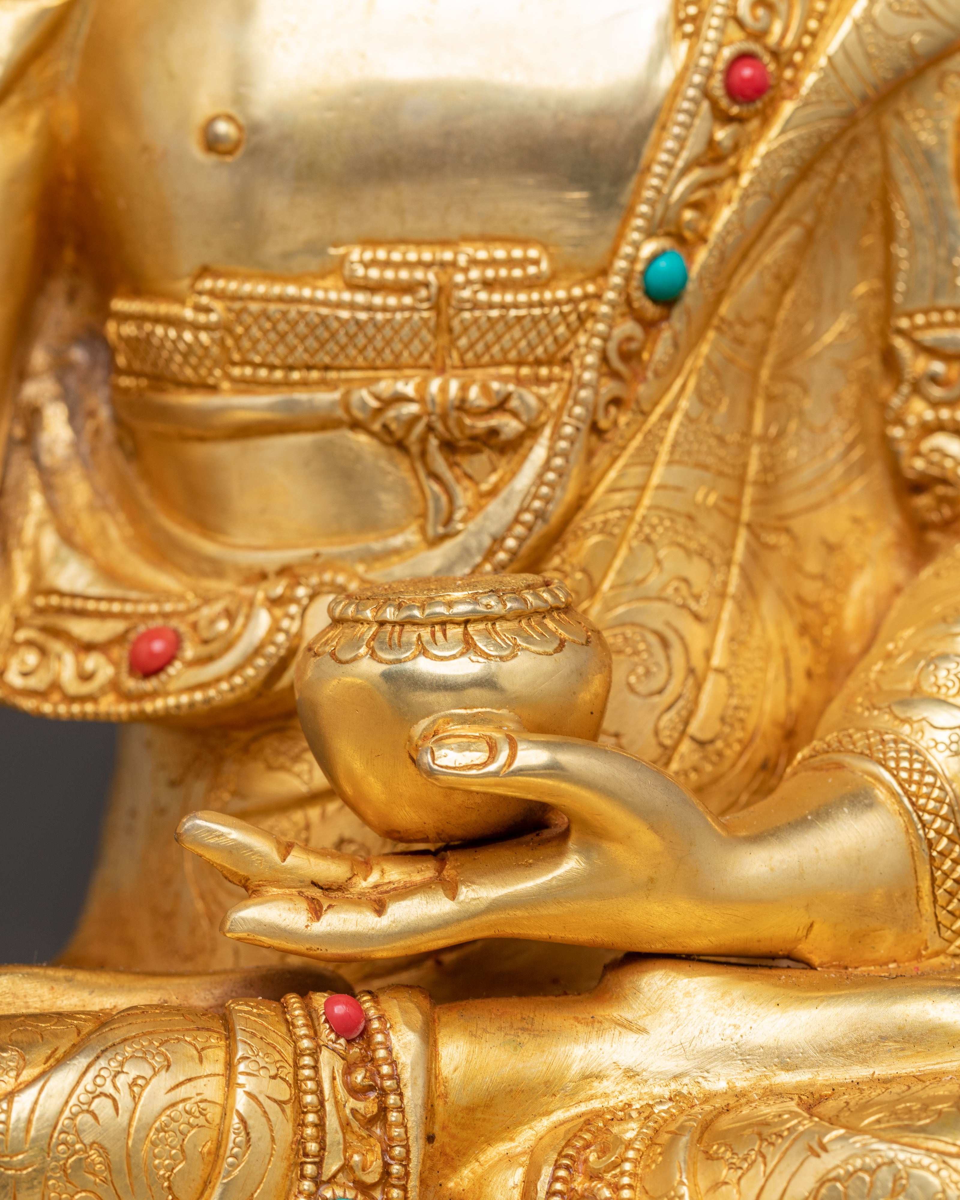 Golden Shakyamuni Buddha Handmade Statue | Gautama Buddha Art