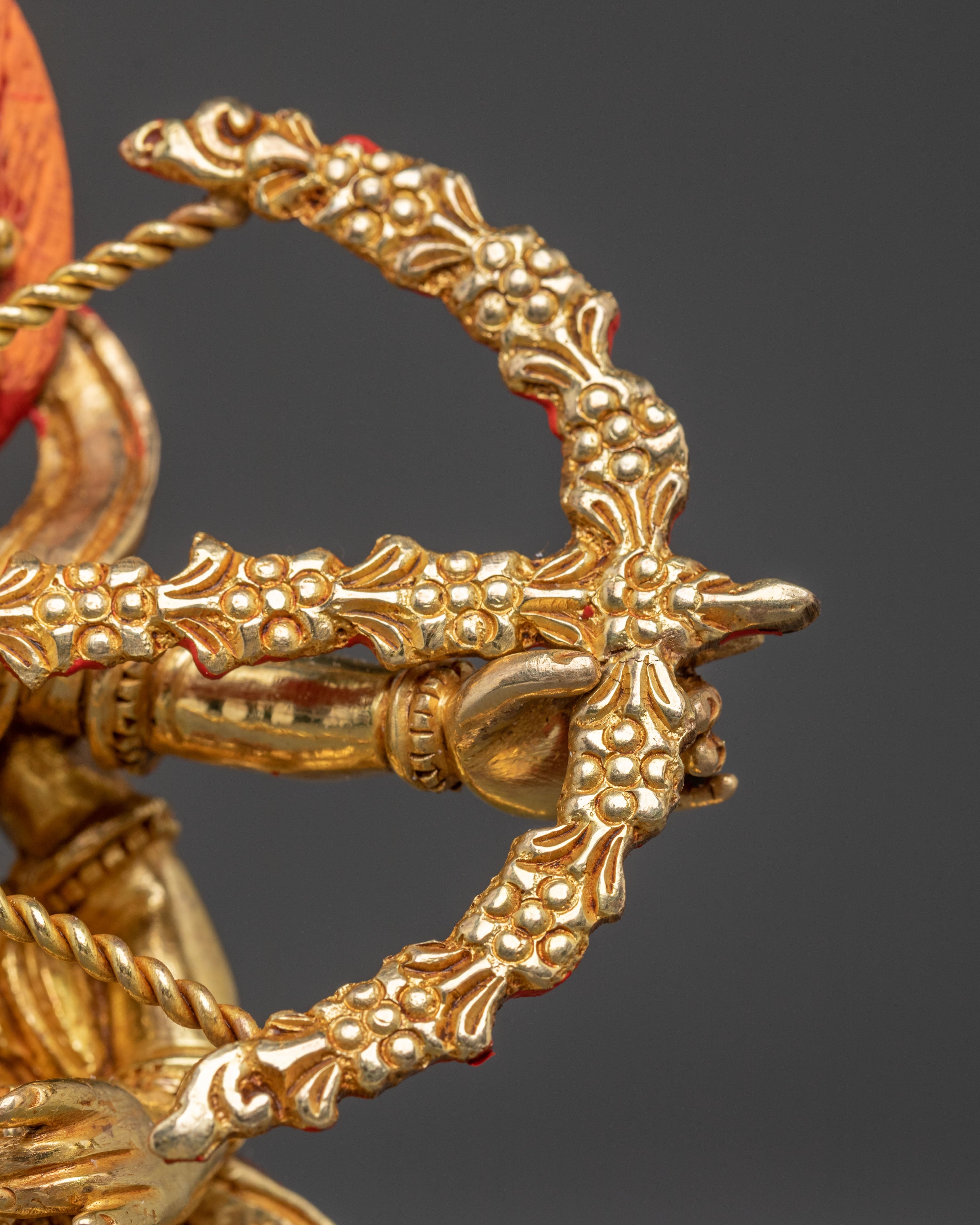 Goddess of Attraction Kurukulla Statue - Hand-Gilded Copper Art