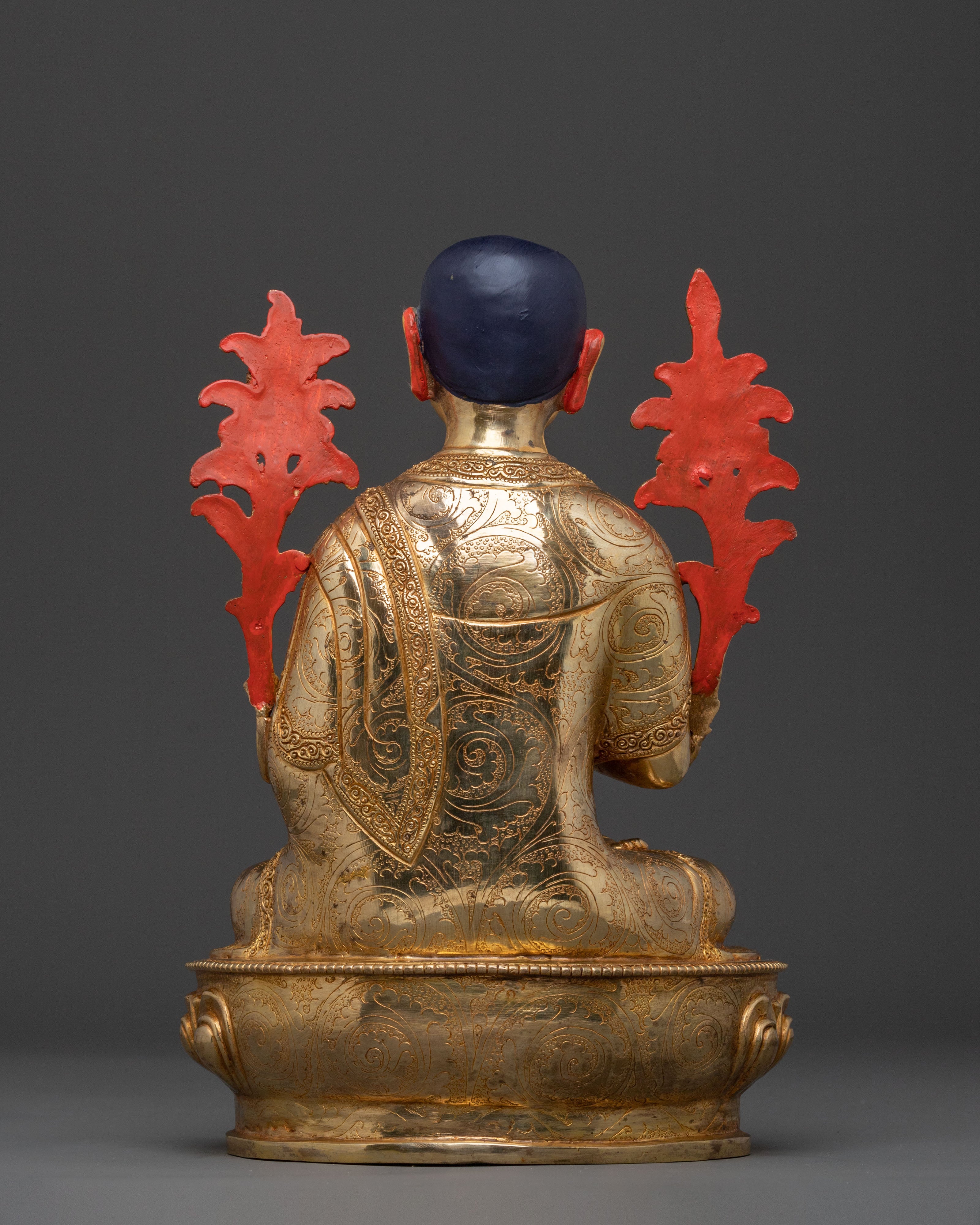 Tsongkhapa Sacred Copper Statue: Hand-Gilded Serenity