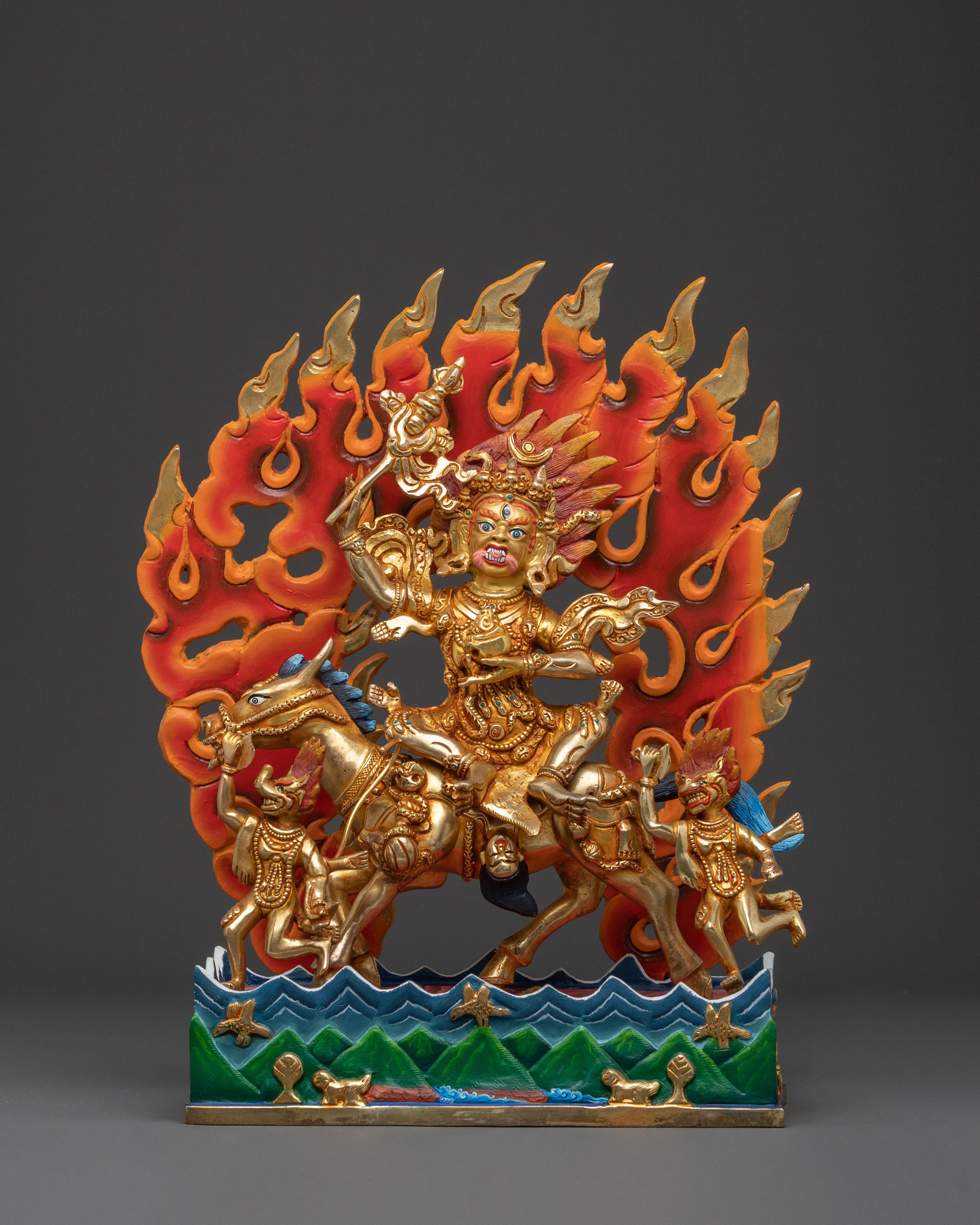 Handcrafted Palden Lhamo Sacred Guardian Statue