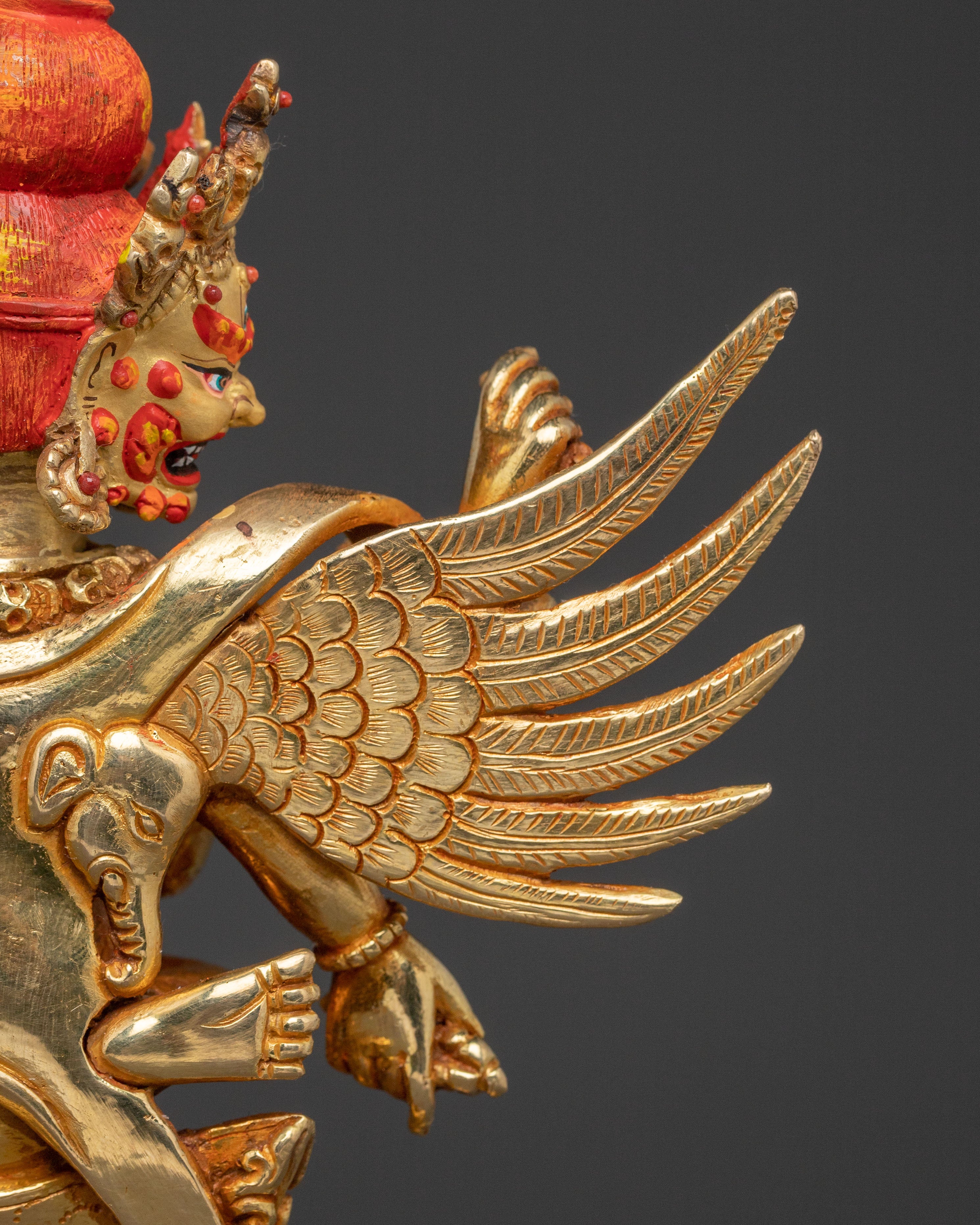 Vajrakilaya Protection Statue – Handcrafted Gold Gilded Statue