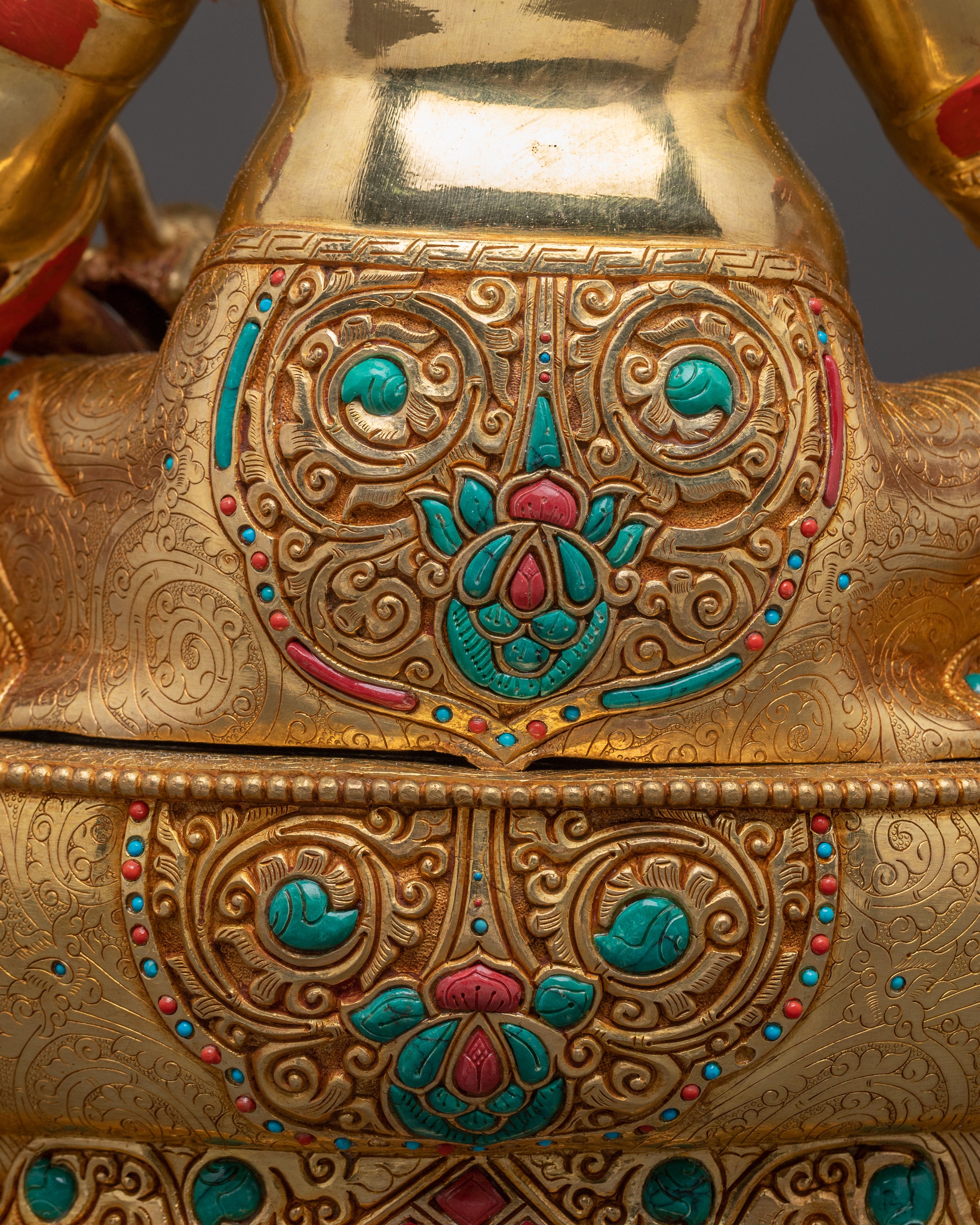 Handmade Sacred Dzambhala Statue: Buddhist God of Wealth