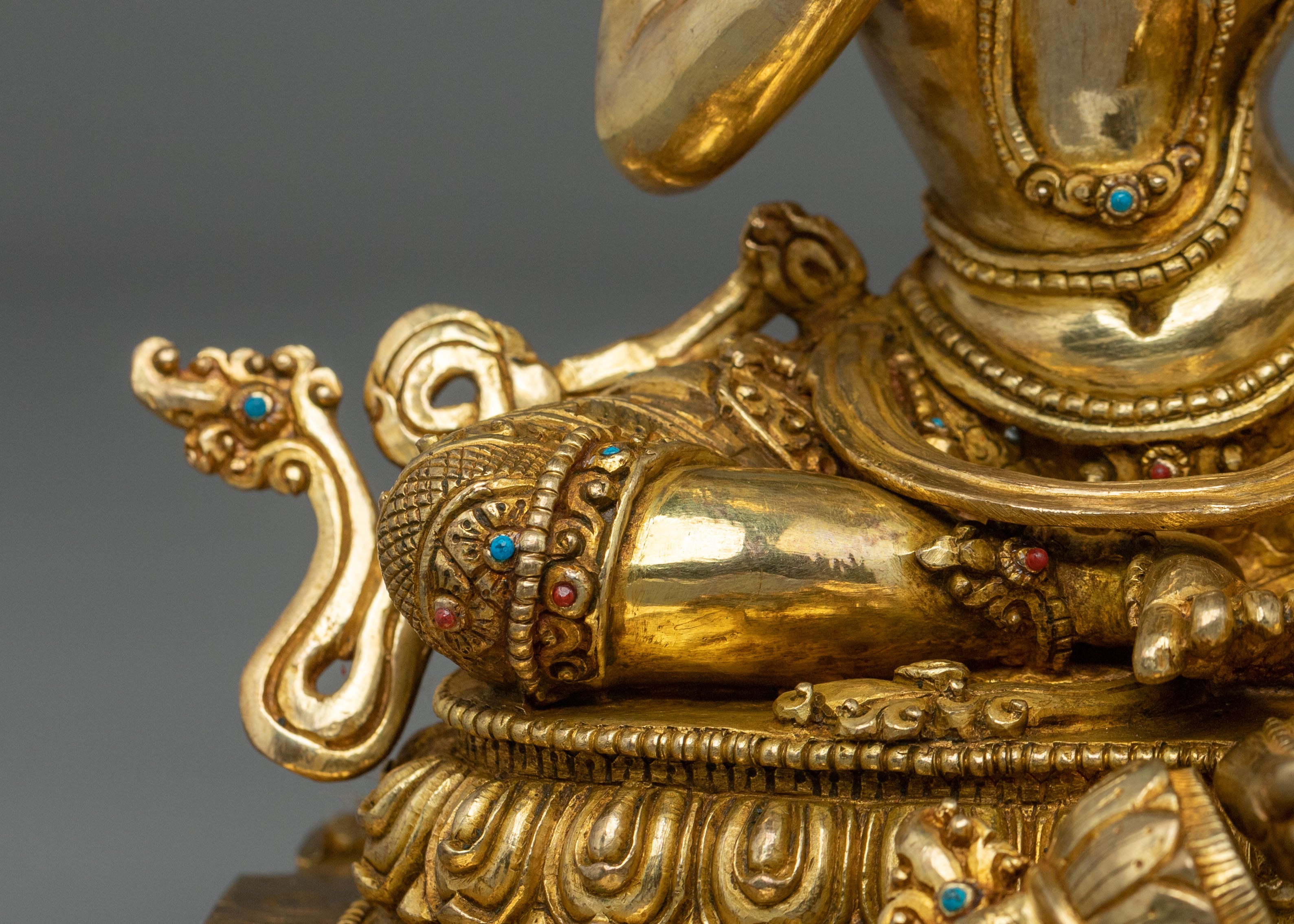 Vajrasattva Handcrafted 24K Gold Gilded Statue