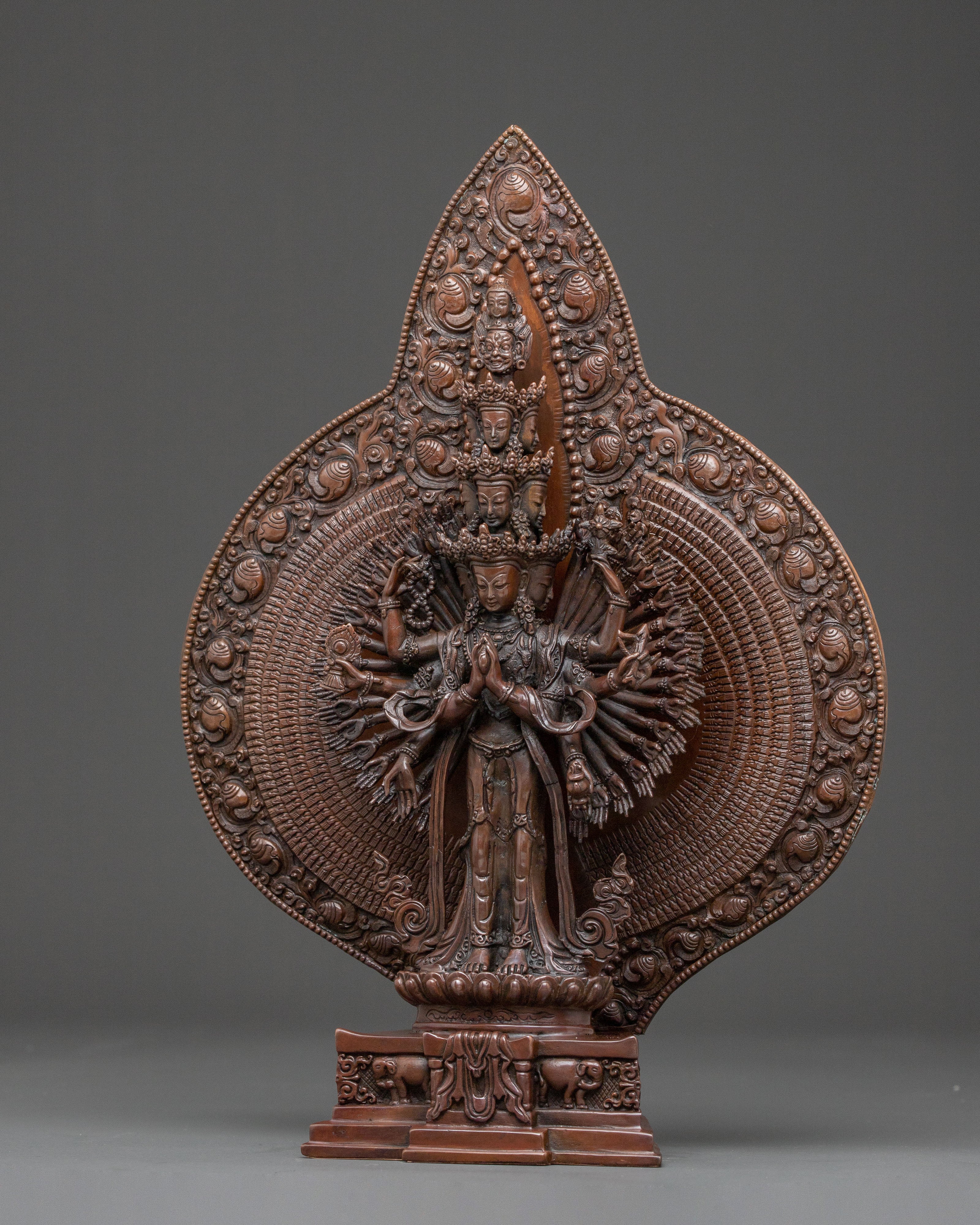1000 Armed Chenrezig Handcrafted Statue | Altar Decor
