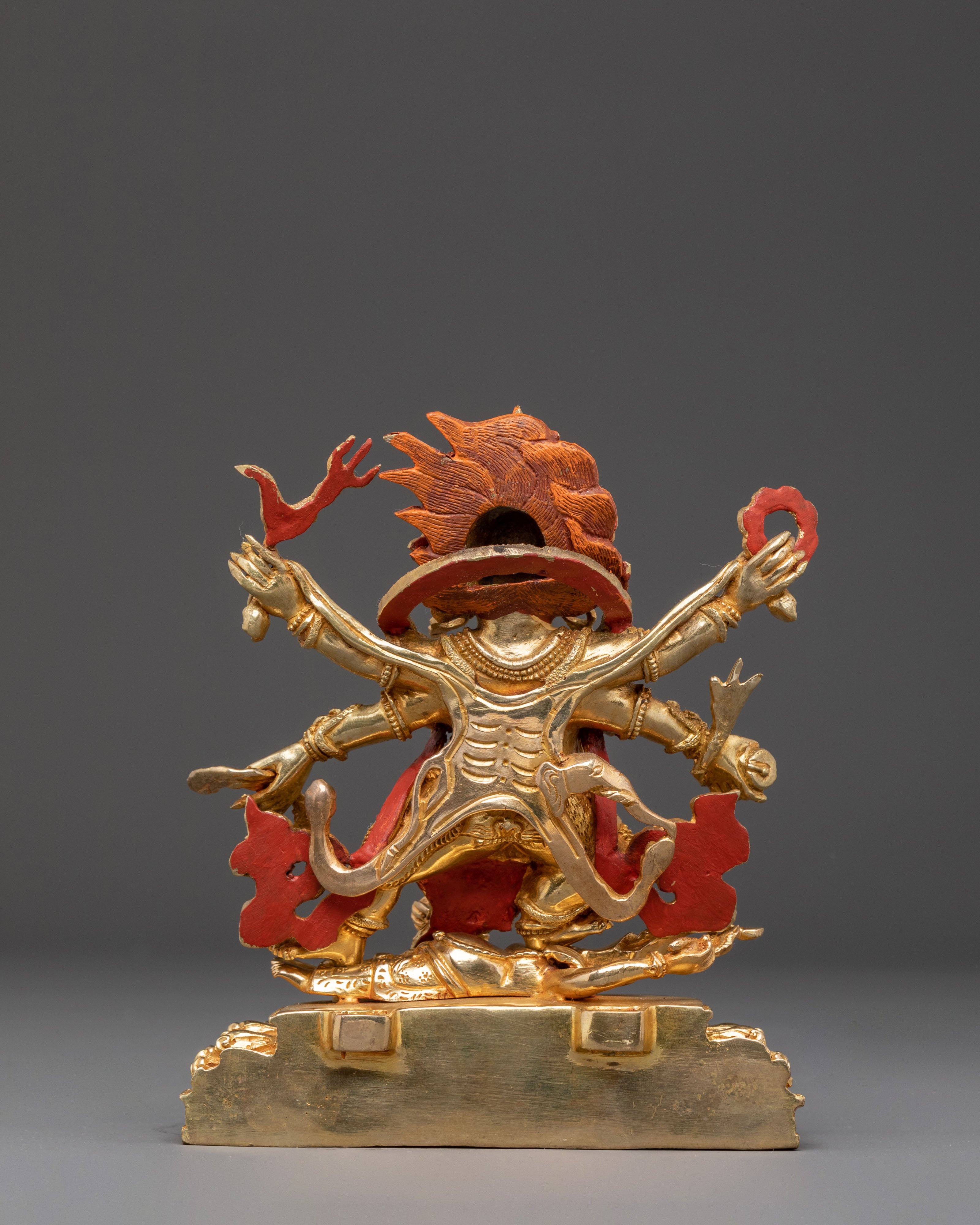 Golden Statue of Six-Armed Mahakala | Dharma Guardian