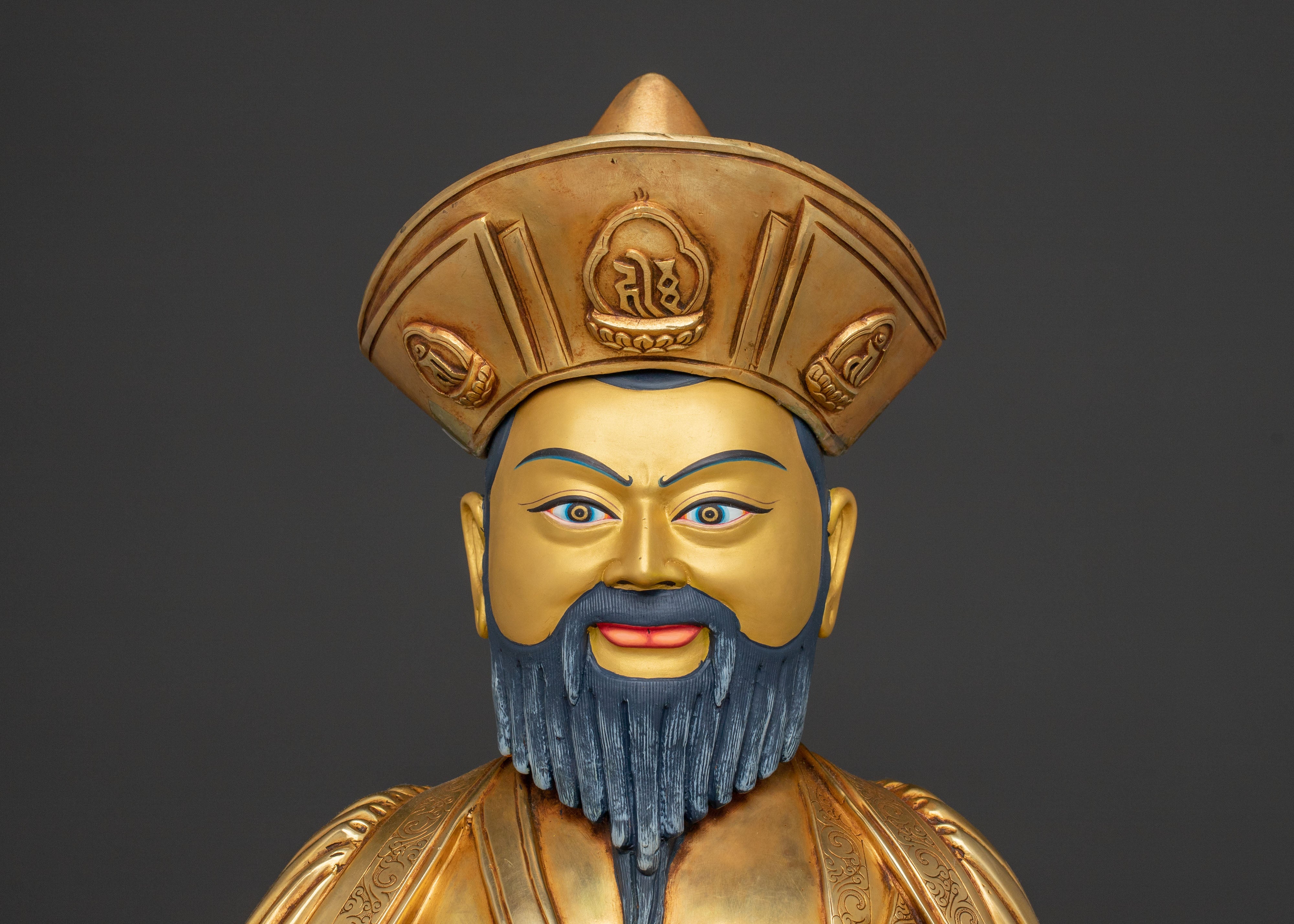 Guru Shapdum Figurine | 24K Gold Gilded Altar Decor