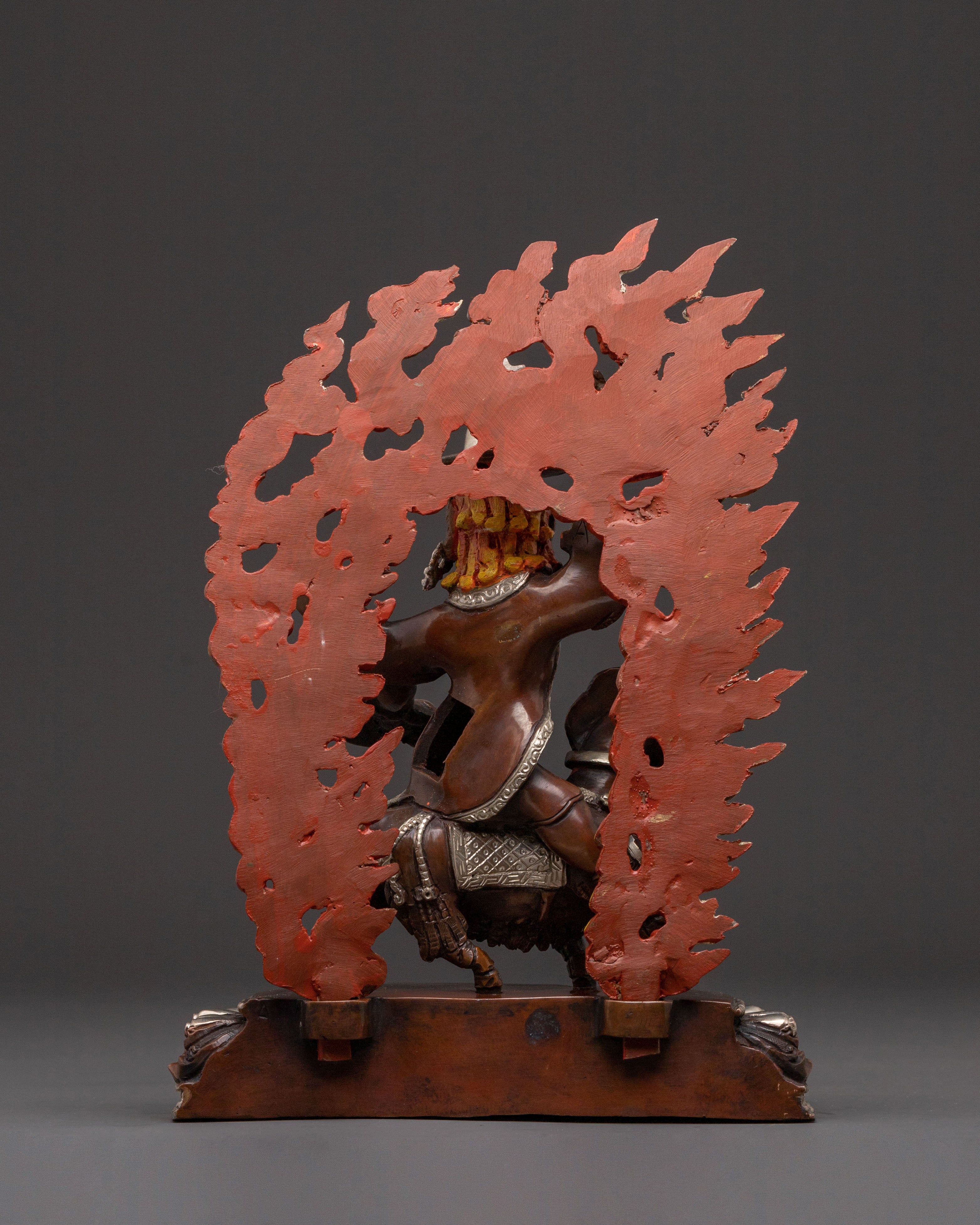 Mahakala Protector Deity | Oxidized Copper Statue