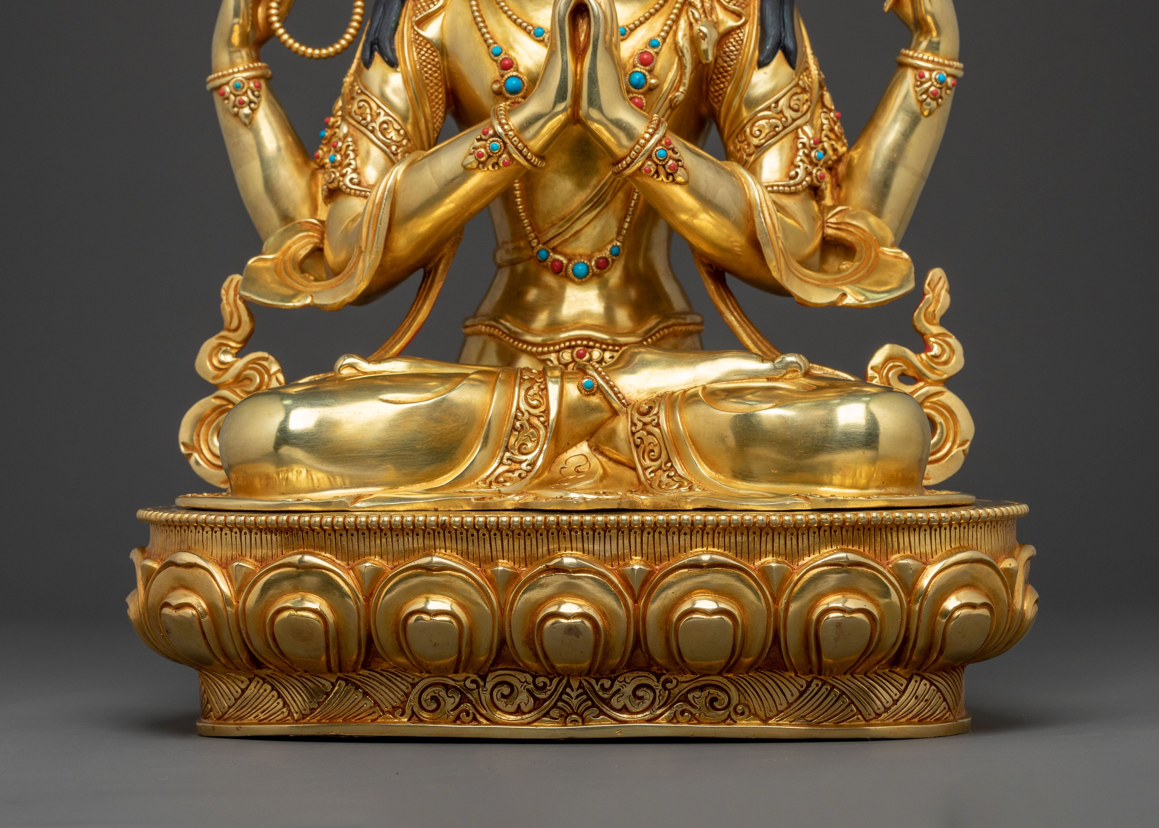 Chenrezig Meditation Statue | Altar Home Decor
