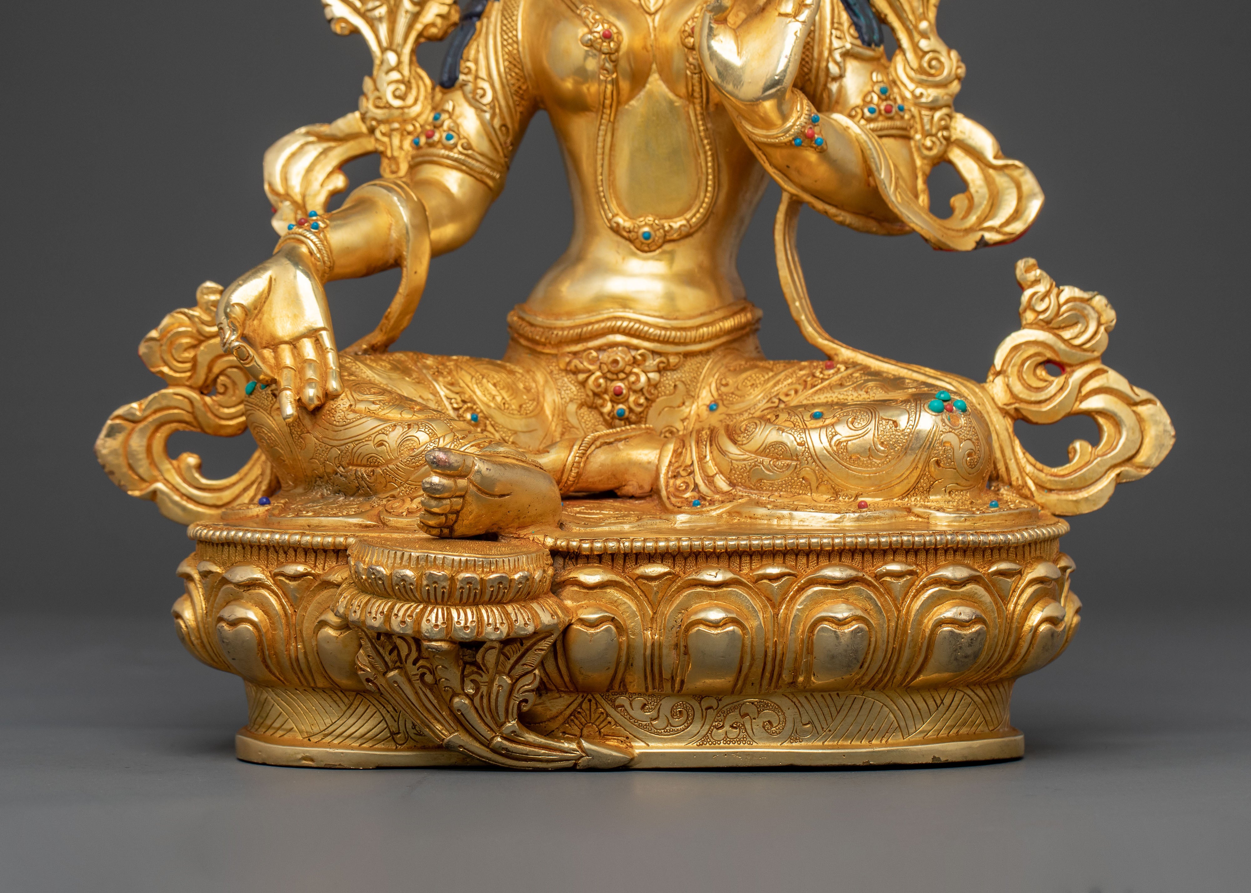 Green Tara Divine Feminine Statue: Goddess of Compassion