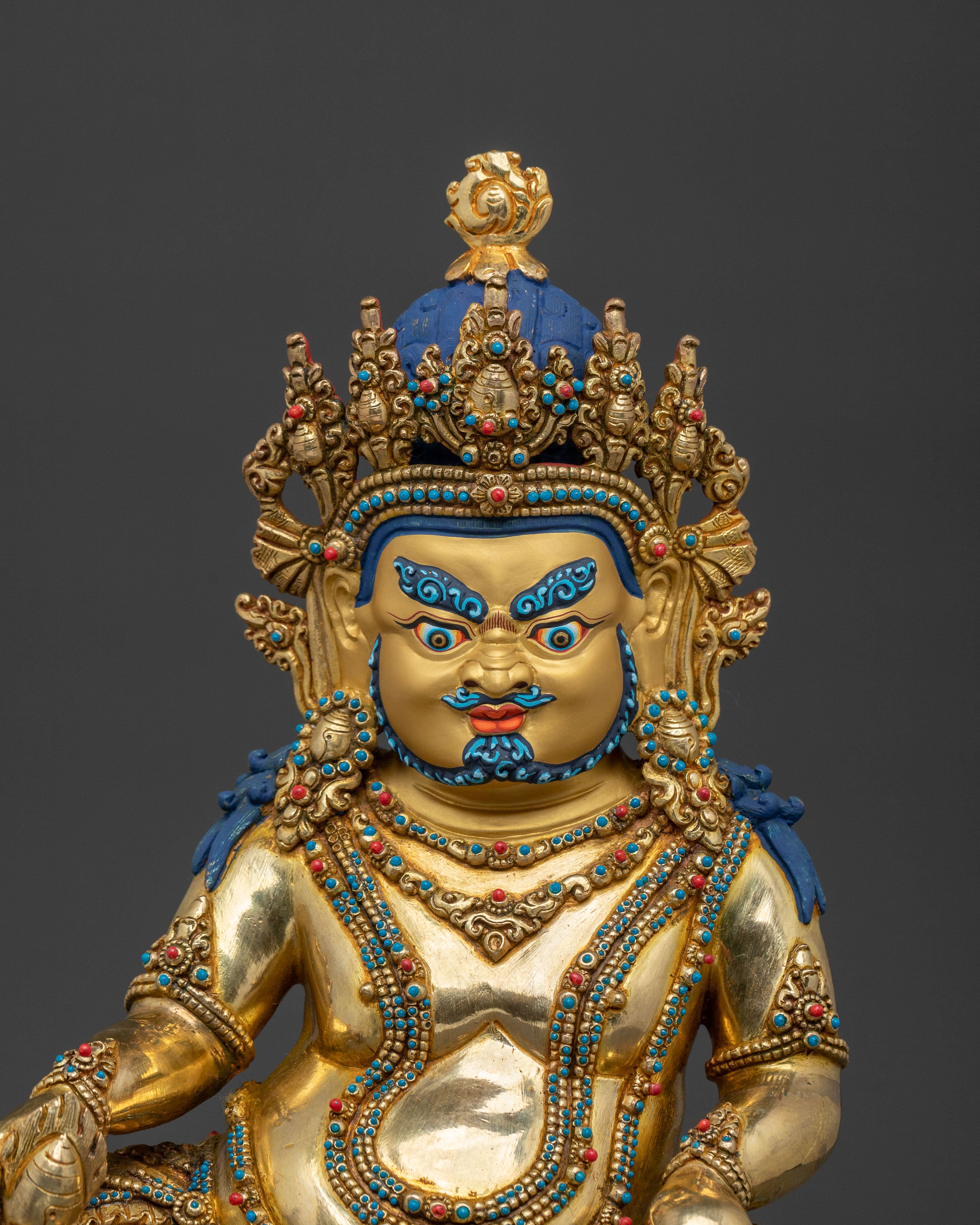 Dzambhala Spiritual Wealth Statue | Buddhist God of Prosperity Sculpture