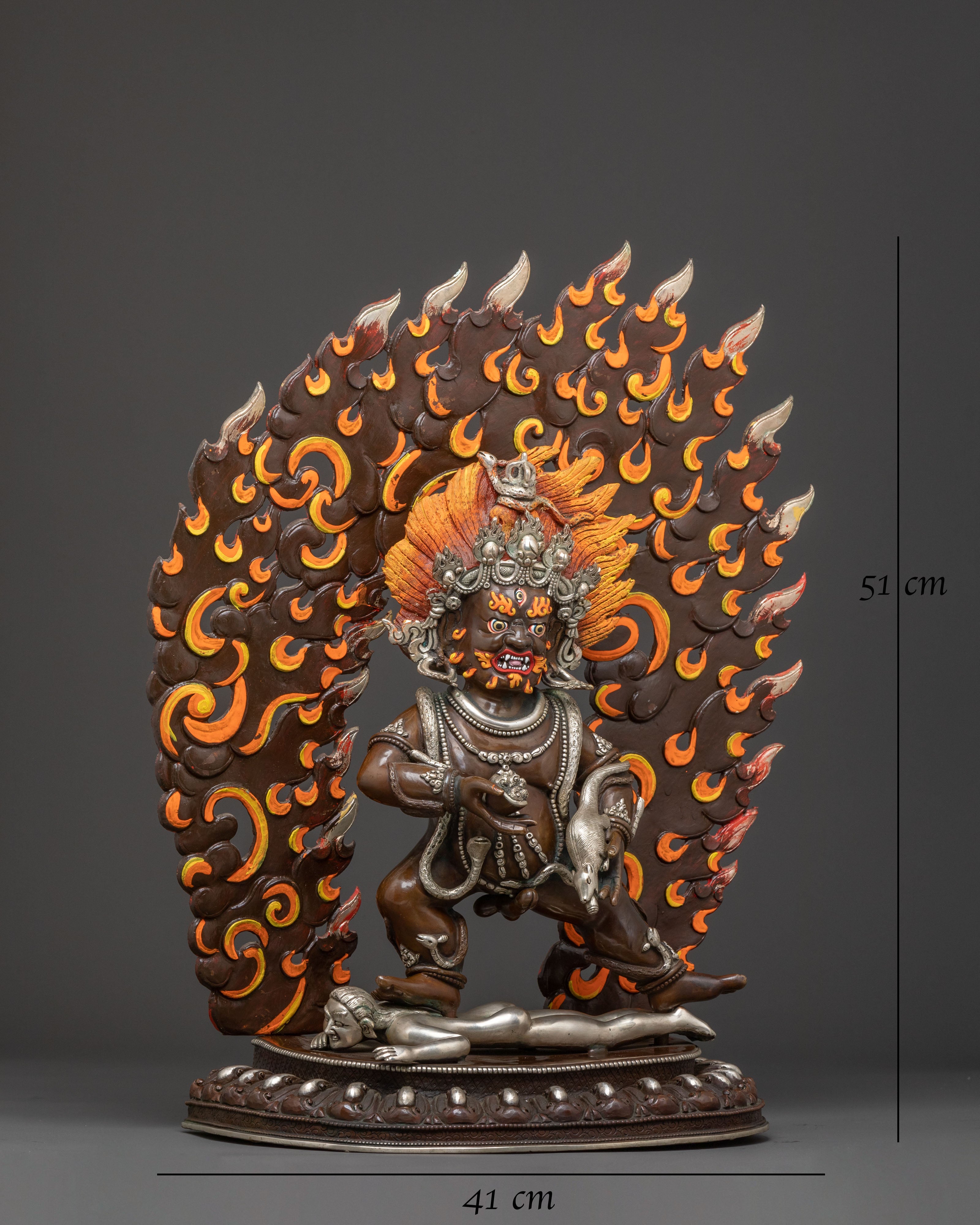 Black Dzambhala Handcrafted Statue – Oxidized Copper
