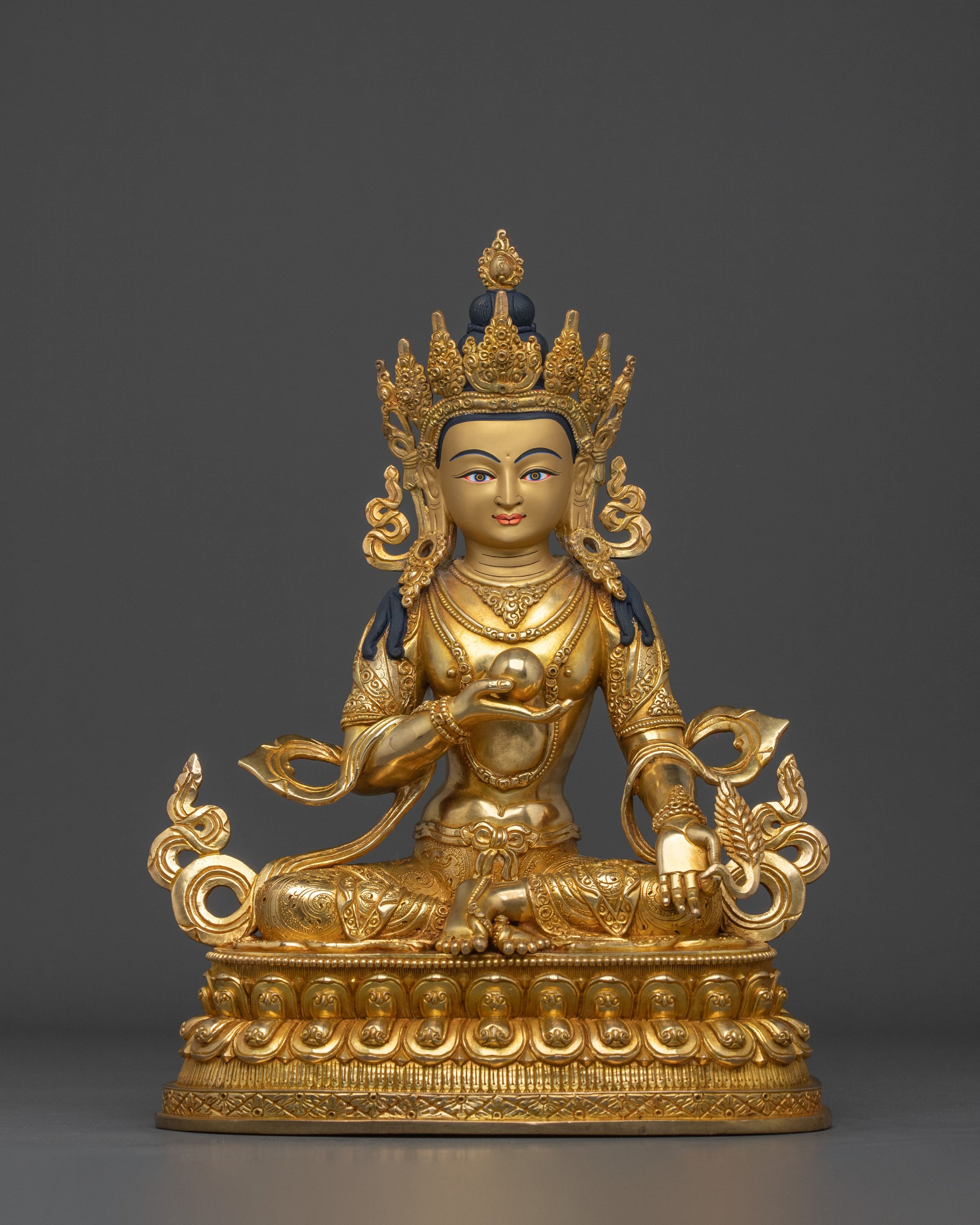 Kistigarbha 24K Gold Gilded Statue | Tibetan Buddhist Sacred Sculpture