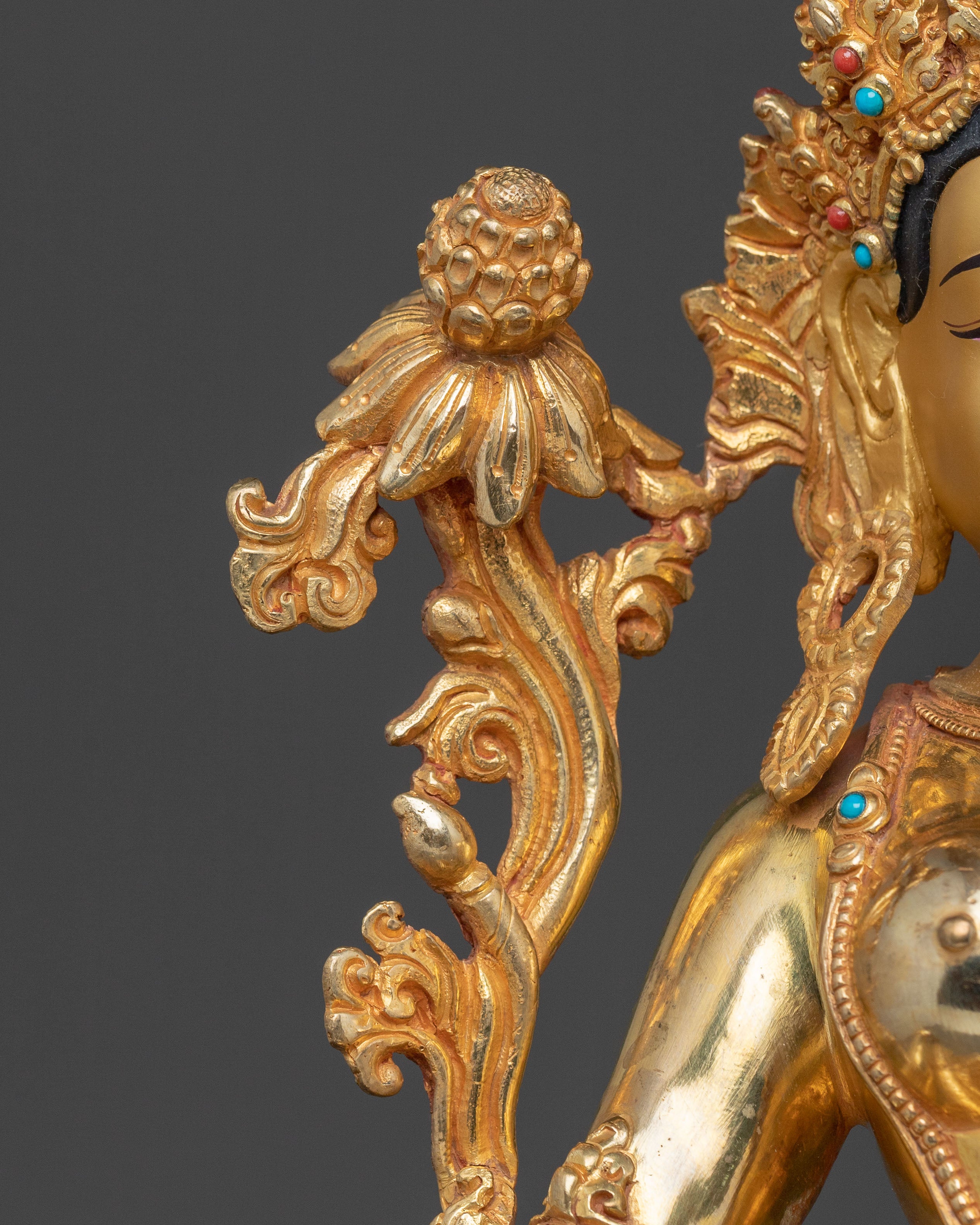 Syama Tara Handcrafted Statue – Exquisite 24K Gold Gilded