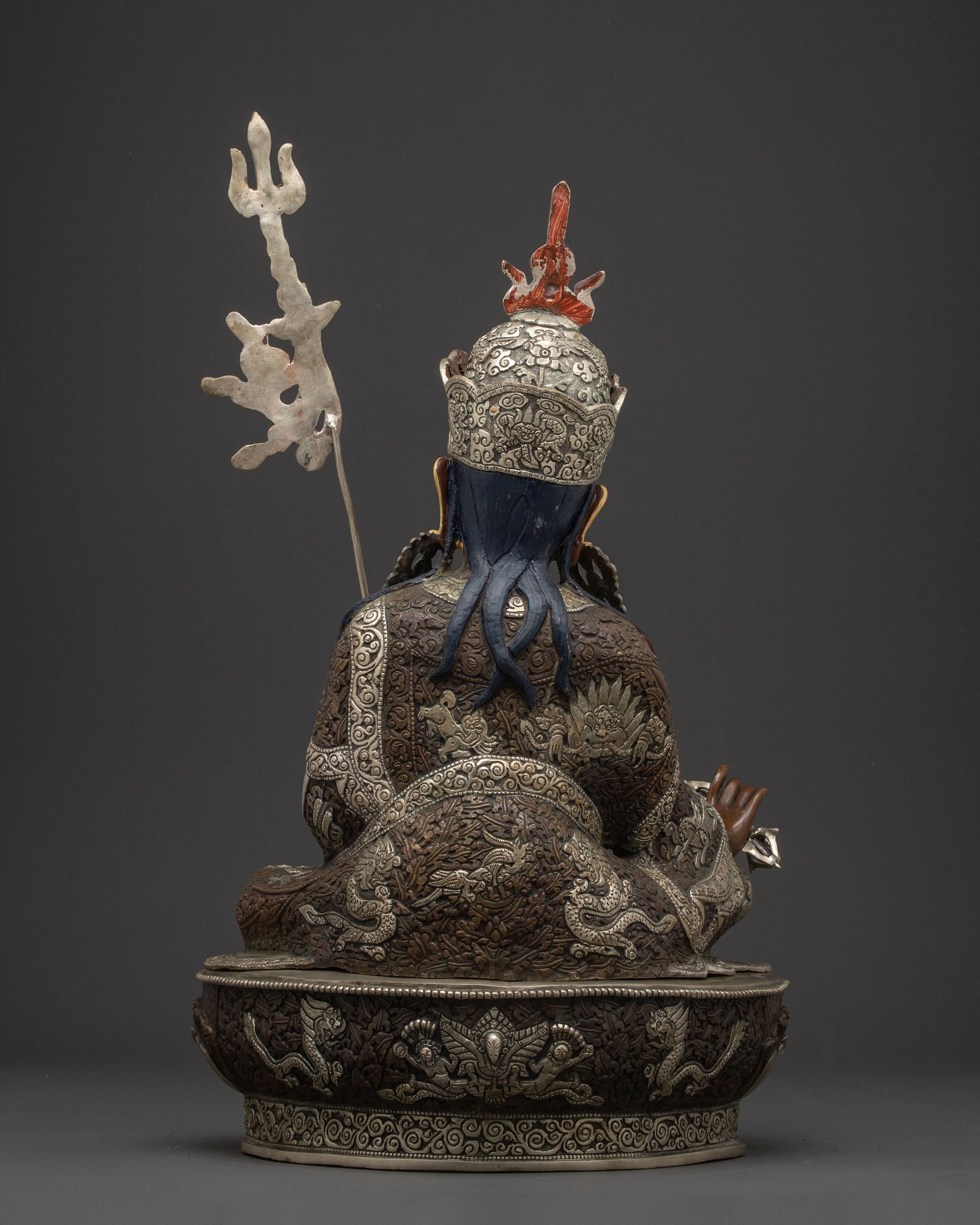 Padmasambhava Copper Statue for Altars – Hand-Gilded Serenity