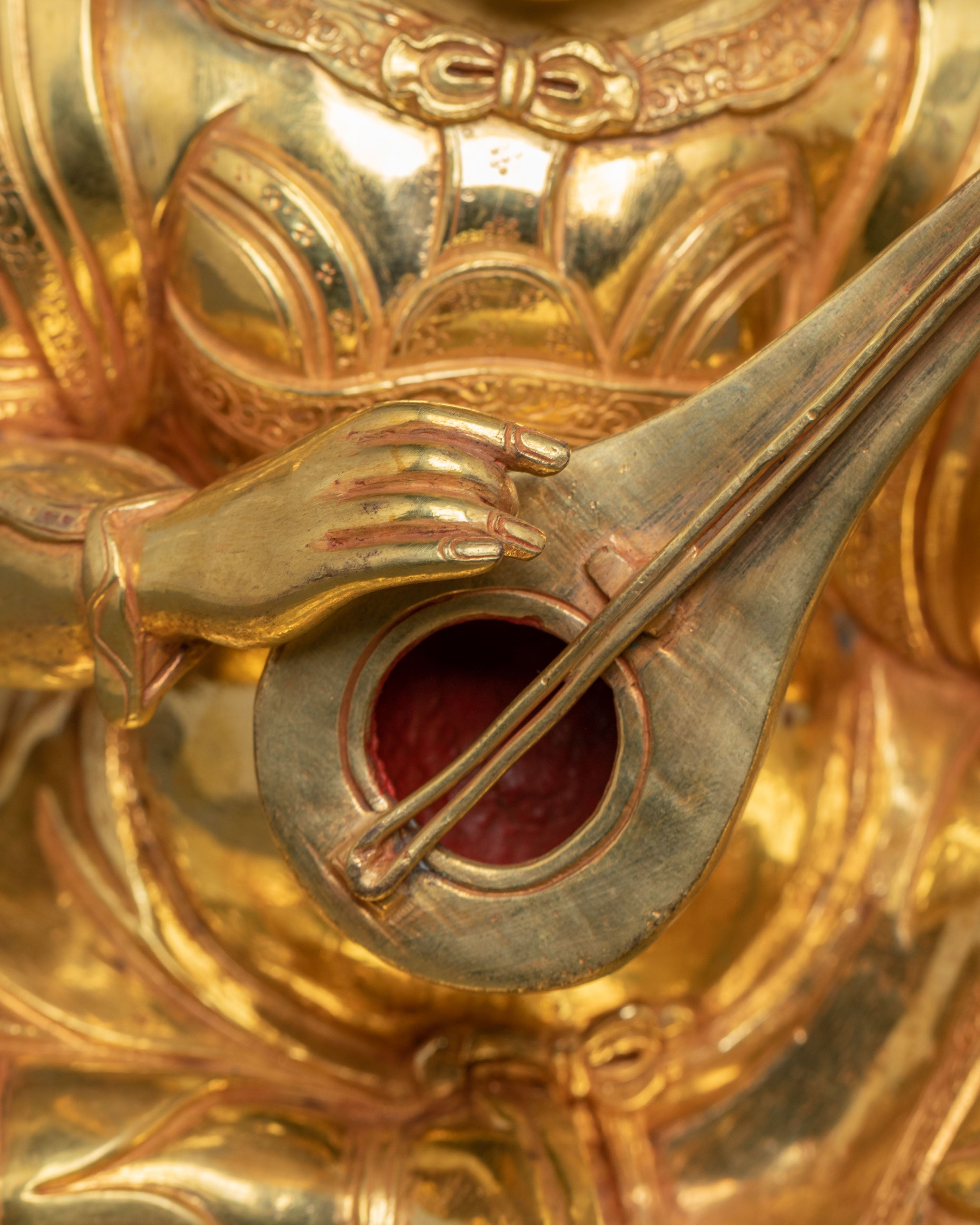 Handmade Dhritarashtra Protector Statue | Guardian of Dharma