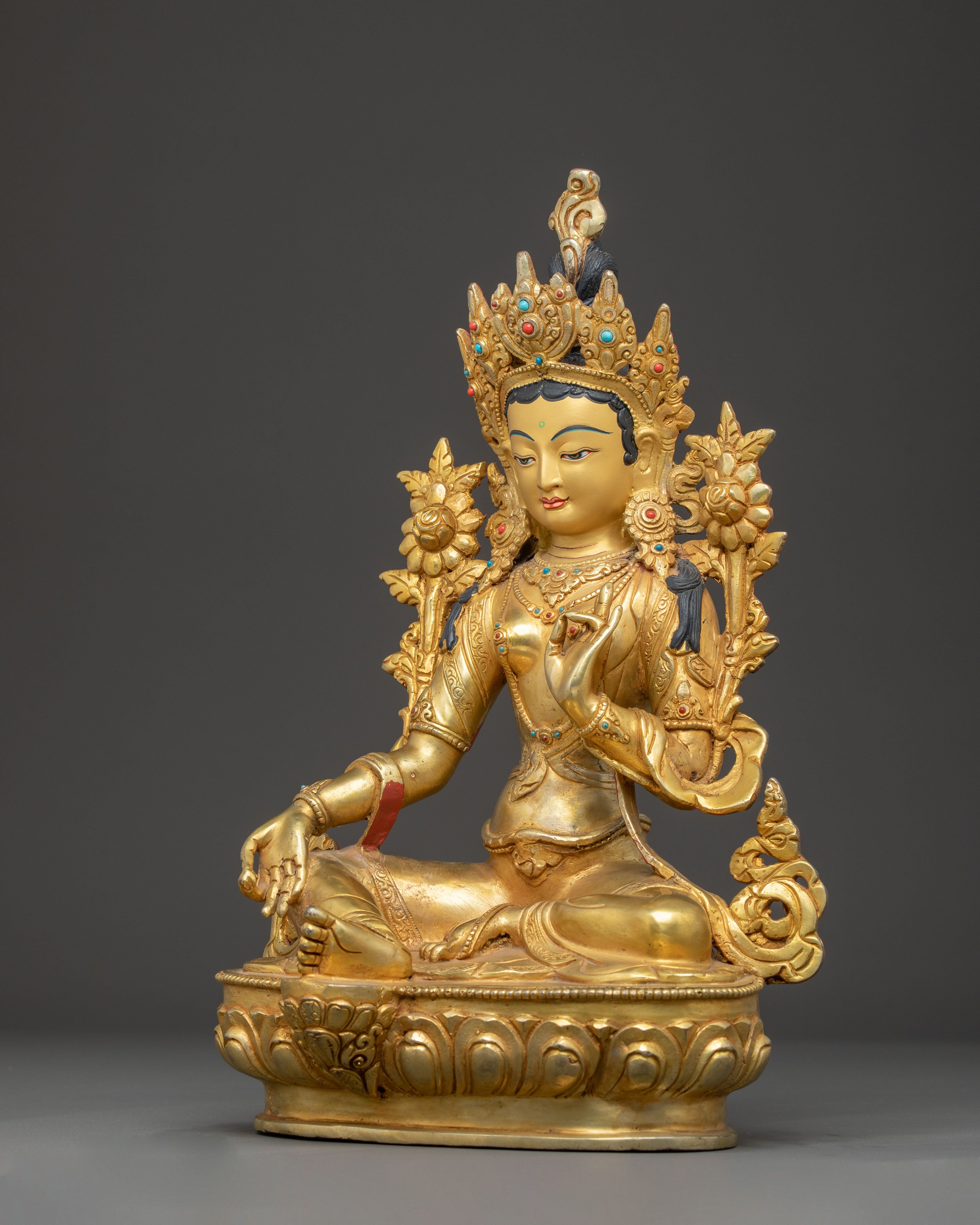 Handcrafted Buddhist Statue of Mother Green Tara | Buddhist Deity