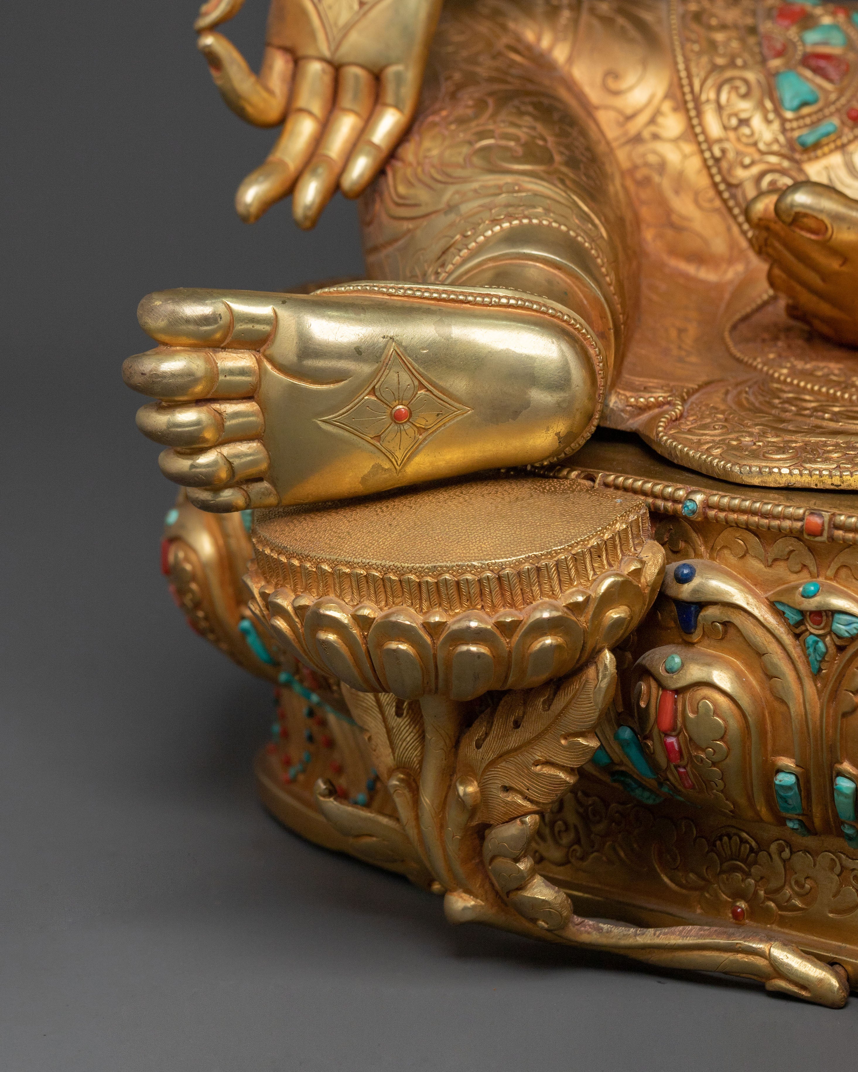 Handcrafted Green Tara Sacred Sculpture | Goddess of Compassion