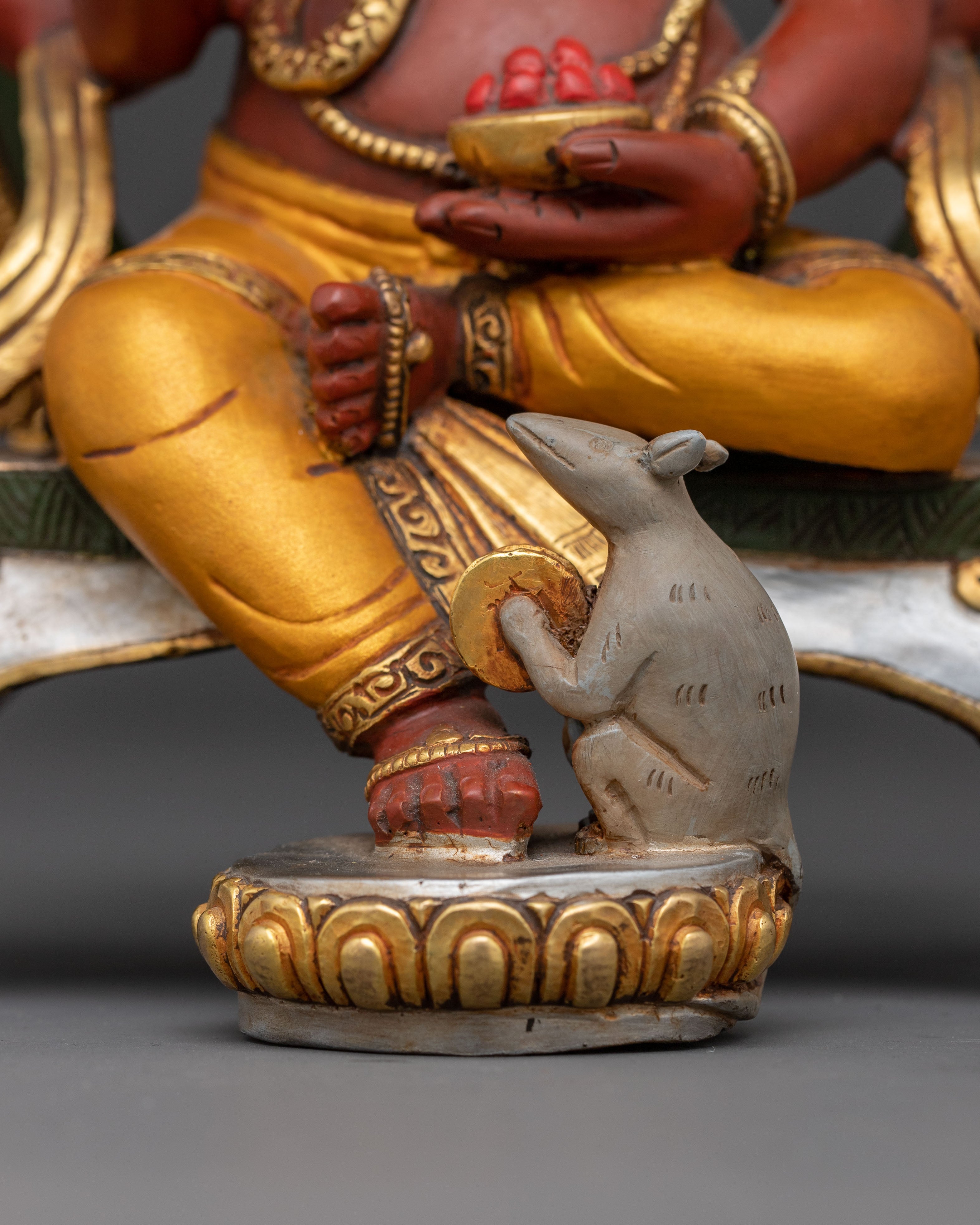 Golden Statue of Lord Ganesha | Spiritual Decor for Meditation