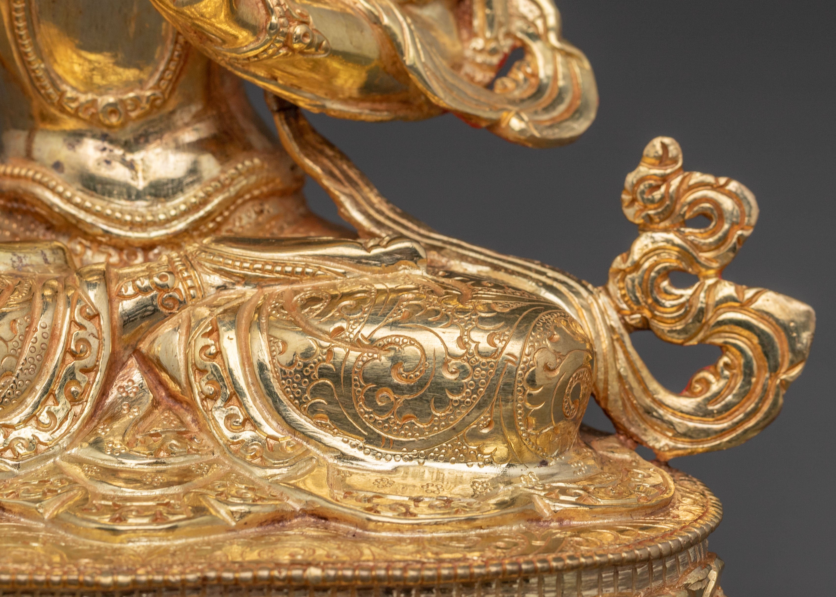 Blessing Statue of Manjushri – Hand-Gilded Copper Statue