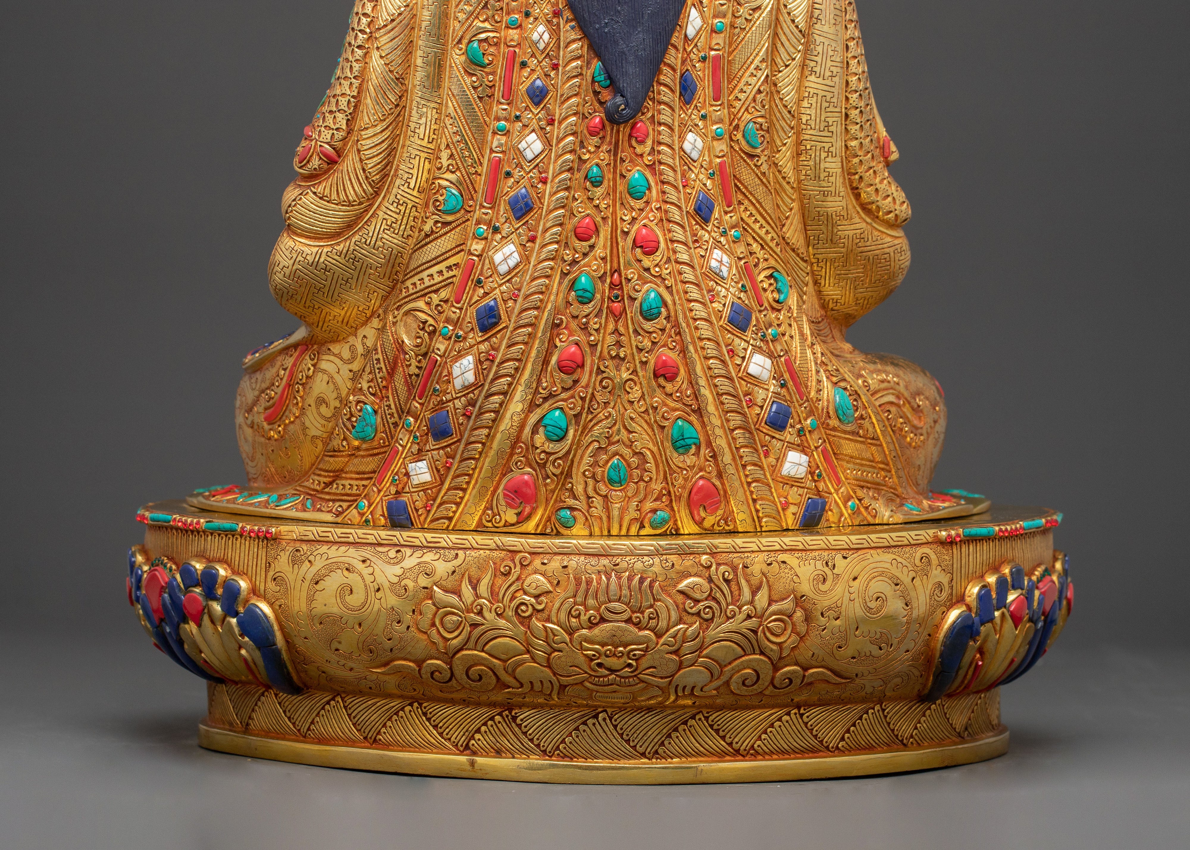 Tsokye Dorje Blessing Figurine | Hand-Gilded Copper Statue