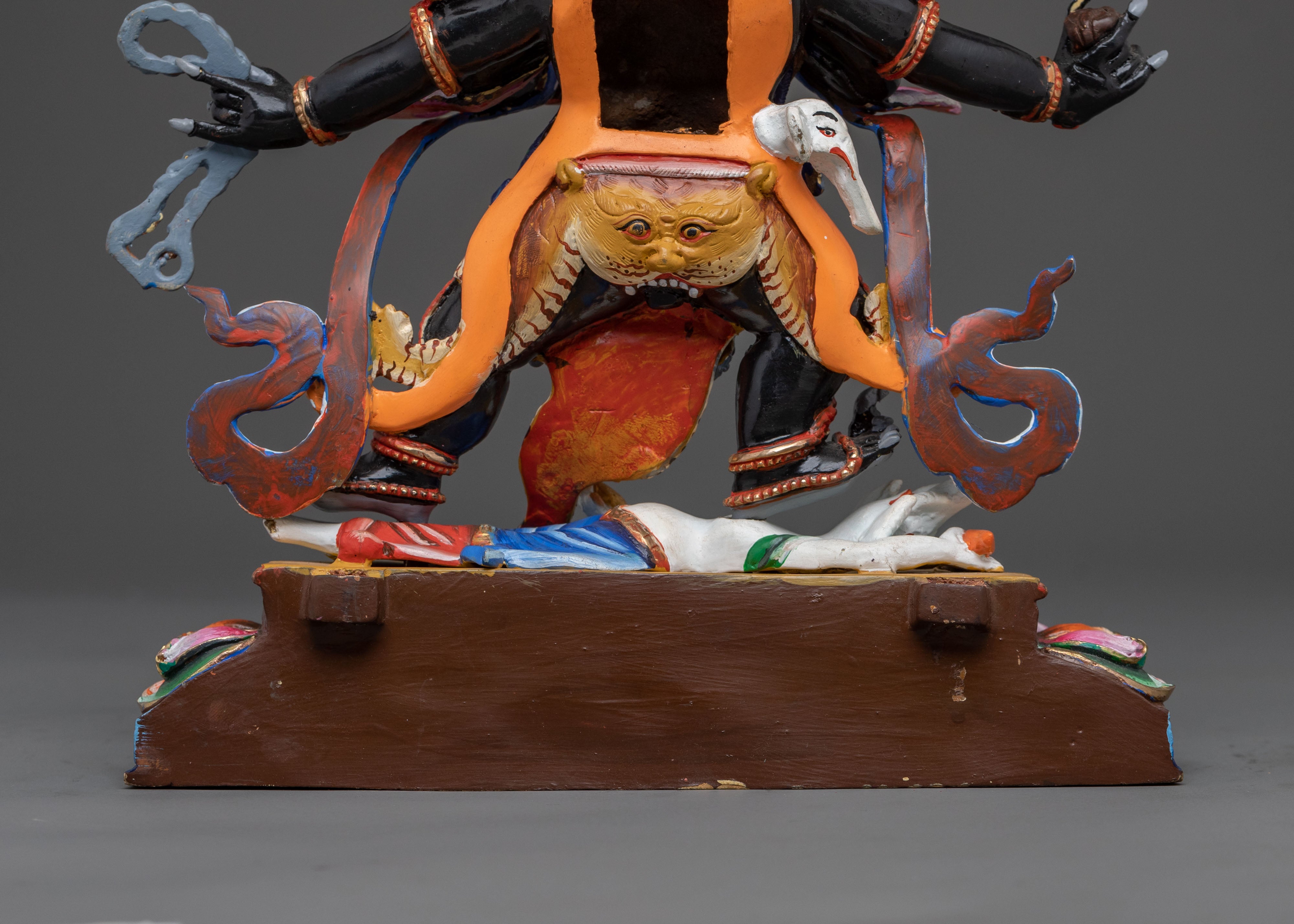 Six-Armed Mahakala Statue | 24K Gold Gilded Protector