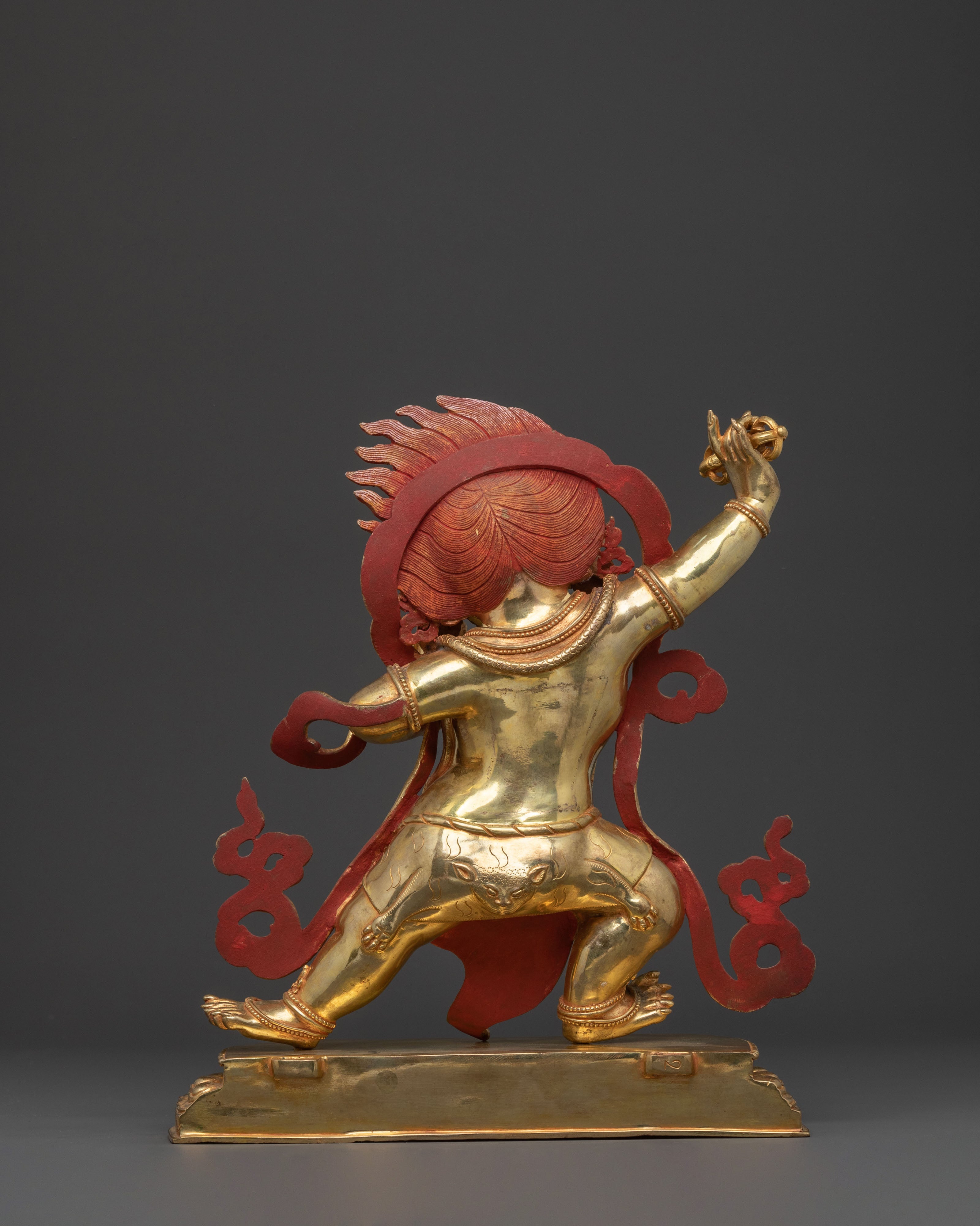 Vajrapani: Handcrafted 24K Gold Gilded Statue