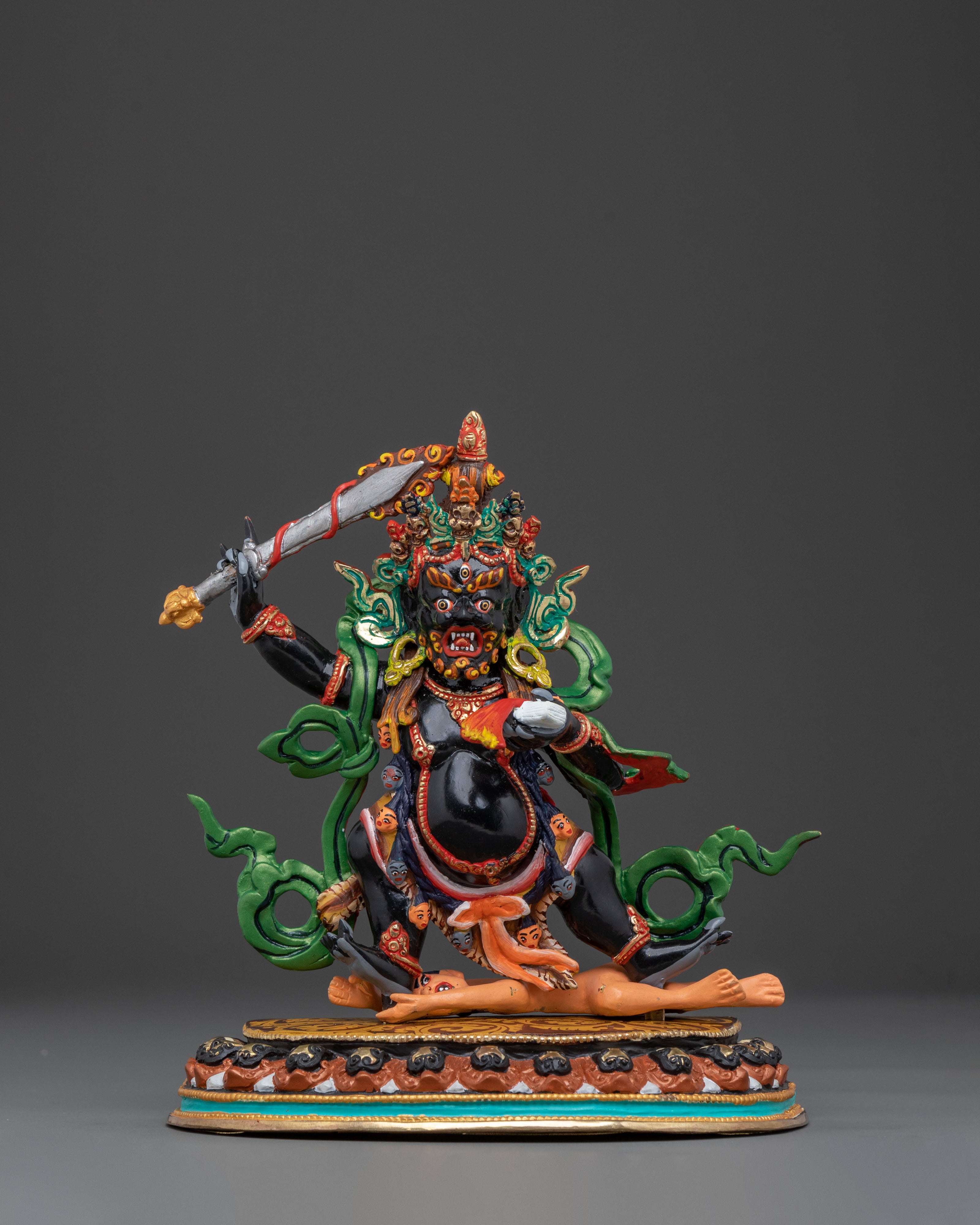 Black Manjushri Divine Figurine | Deity of Wisdom & Protection